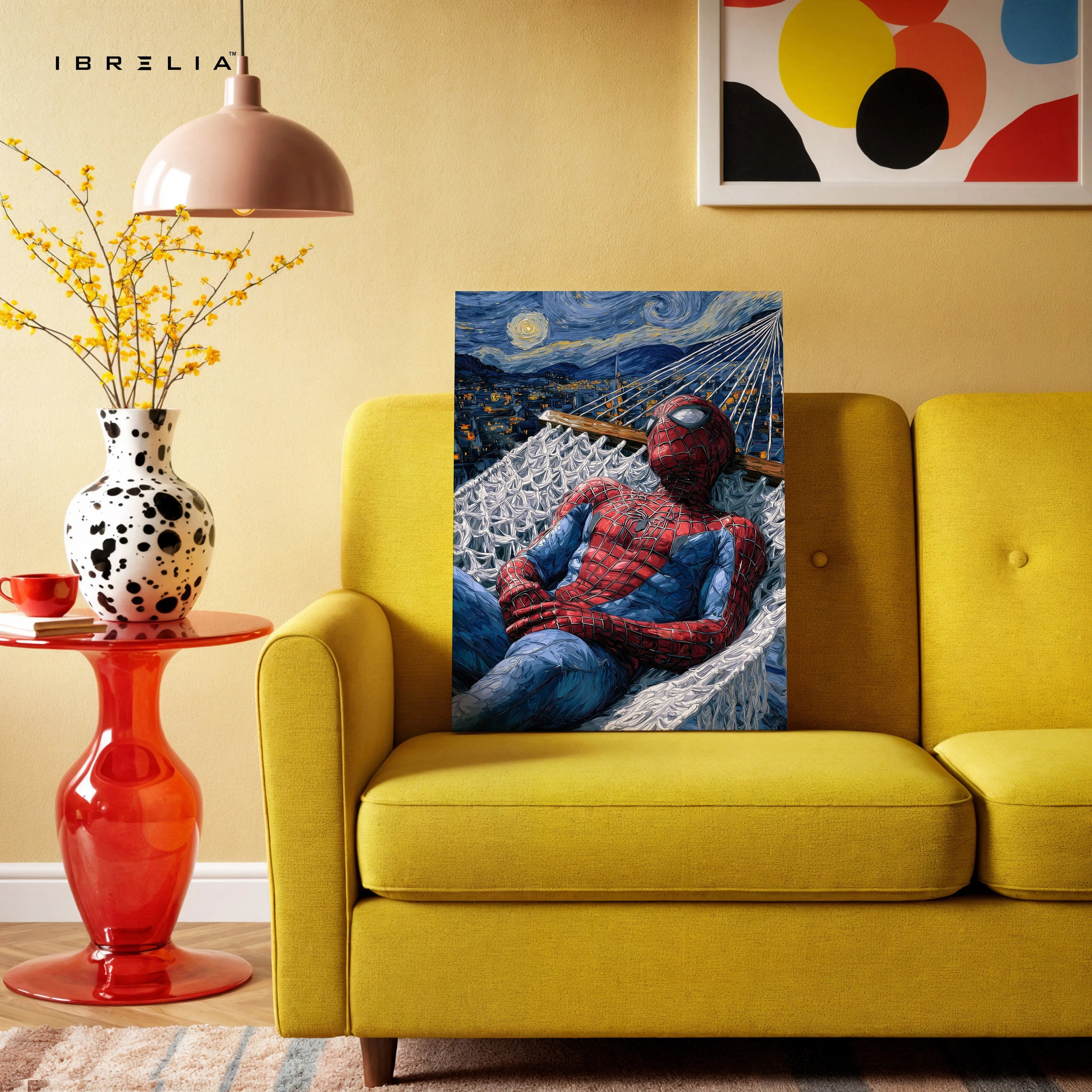 Spider-Man Starry Night Fusion Art – 4K Ultra Wrap Frame Wall Art in Pakistan | IBRELIA™ IBRELIA