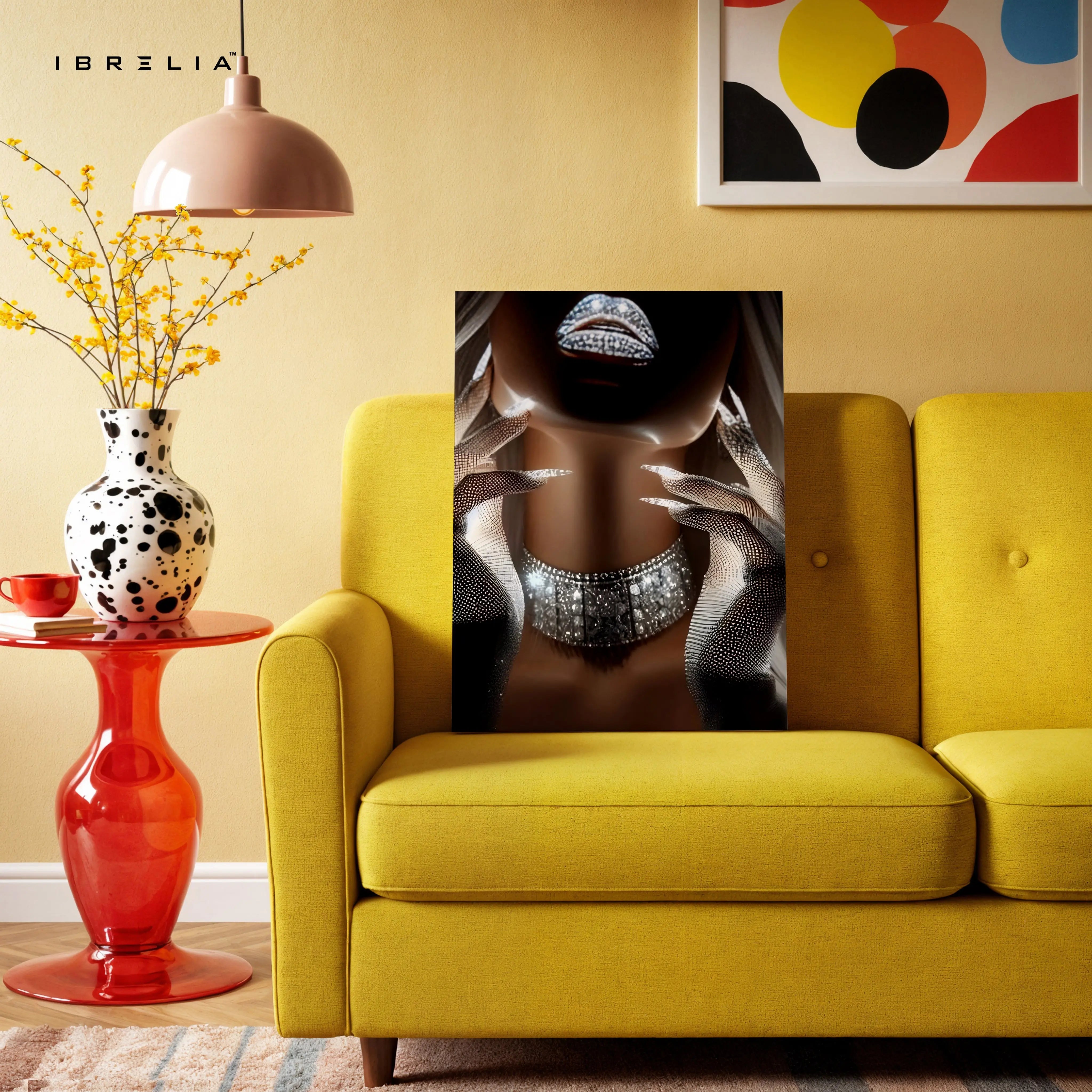 Velvet Noir Elegance – Abstract Feminine Luxury Art | 4K Ultra Wrap Frame Wall Art in Pakistan | IBRELIA™ IBRELIA