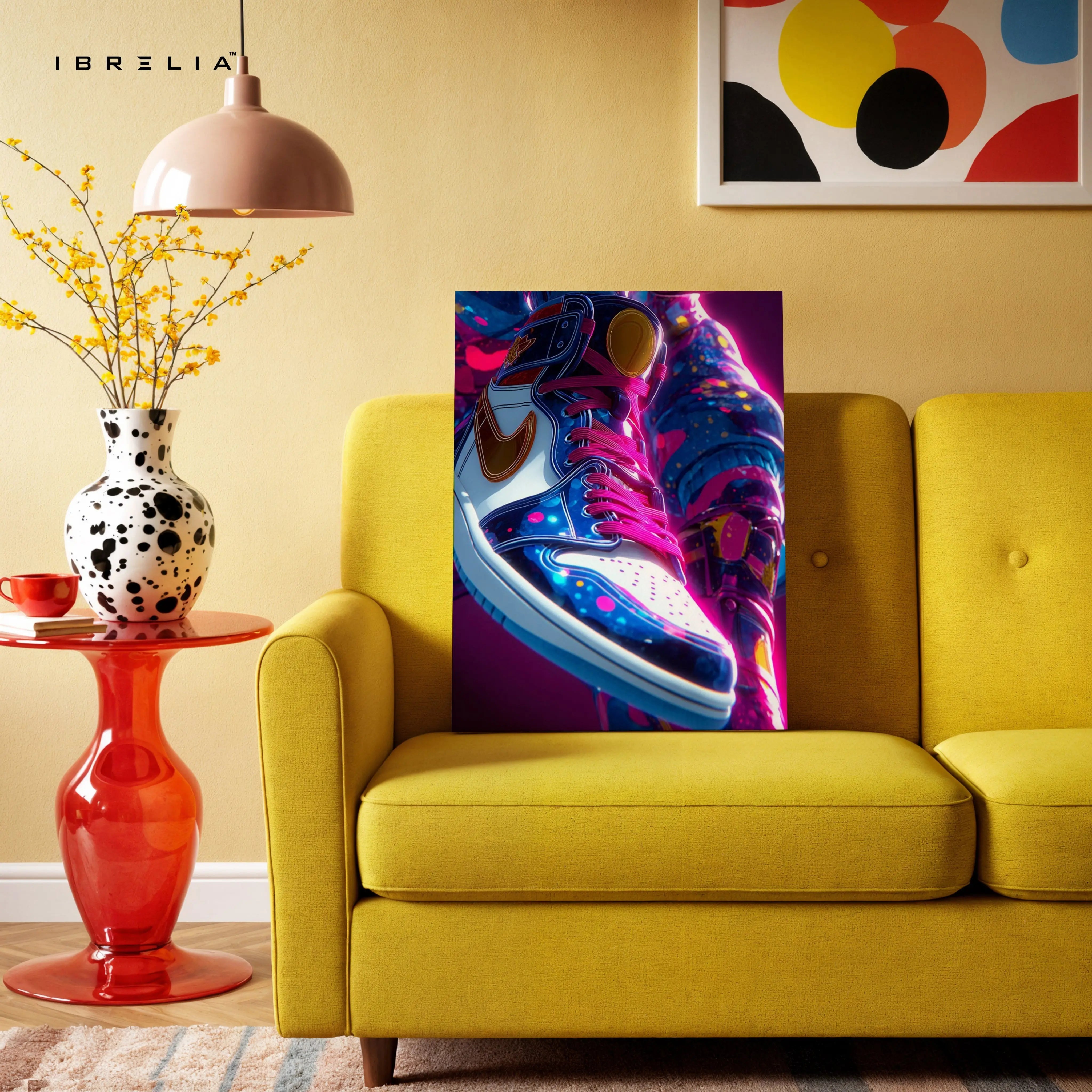Neon Street Sneakers Art – 4K Ultra Wrap Frame Wall Art in Pakistan | IBRELIA™ IBRELIA