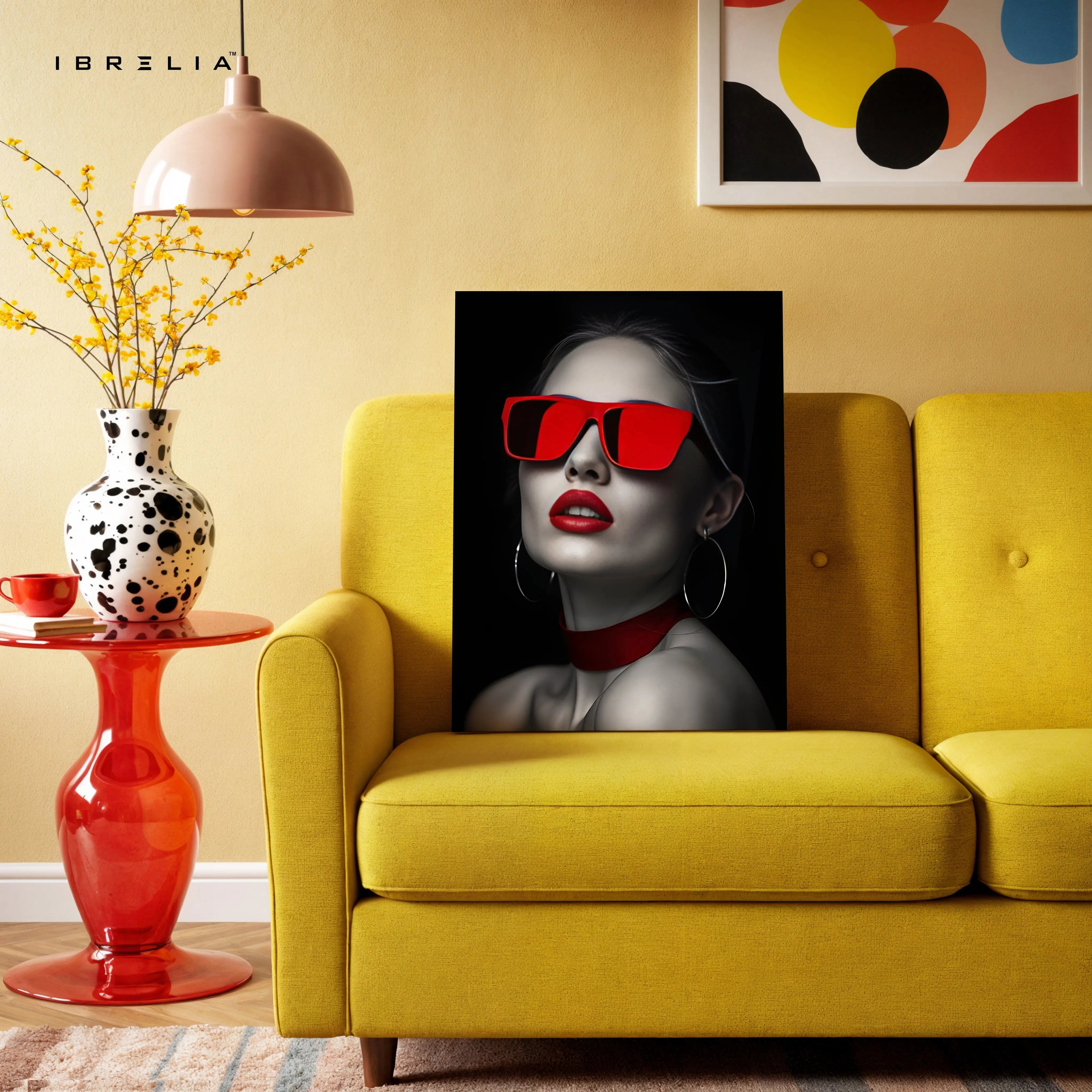 Scarlet Vision Glam Portrait – 4K Ultra Wrap Frame Wall Art in Pakistan | IBRELIA™ IBRELIA