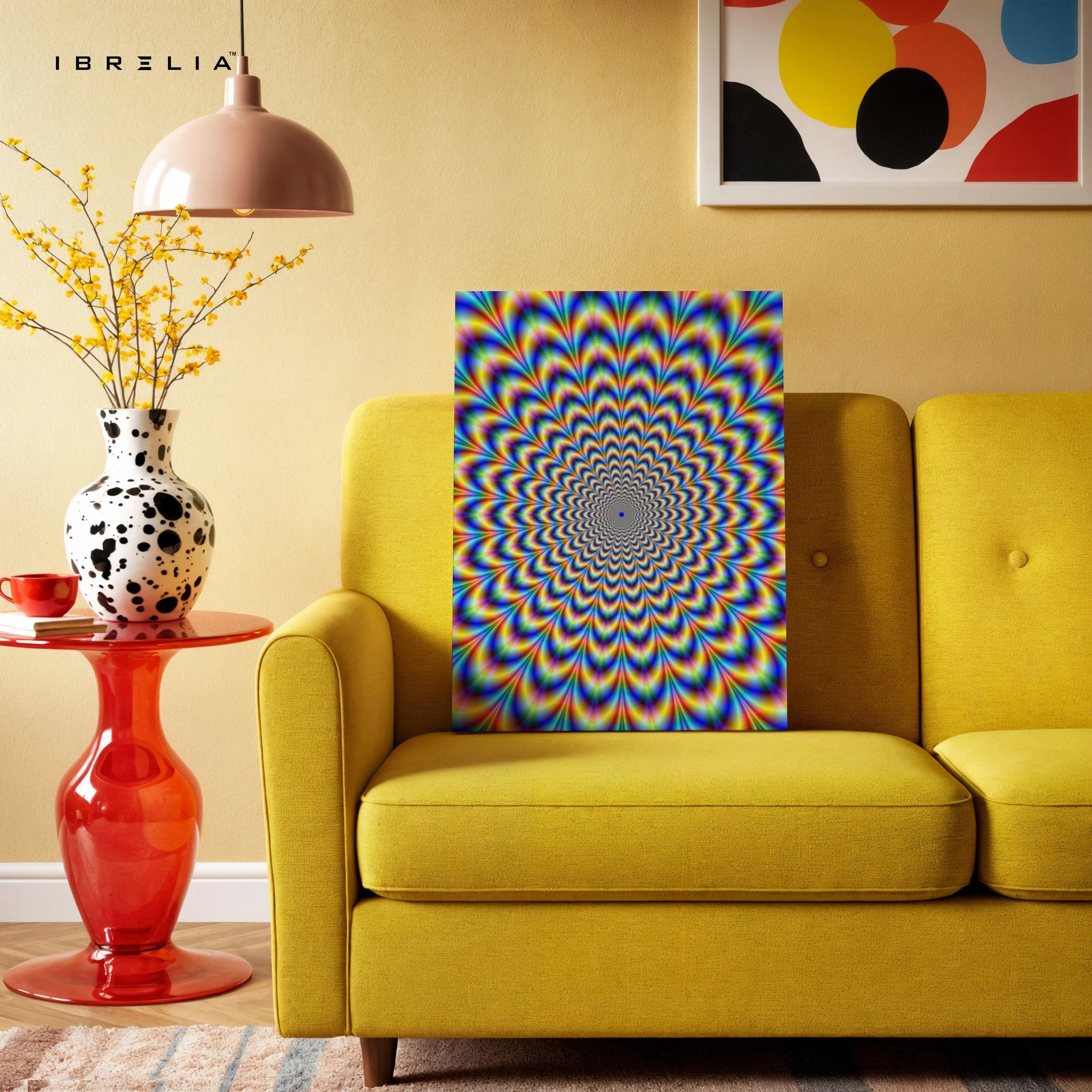 Psychedelic Rainbow Vortex – Optical Illusion 4K Ultra Wrap Frame Wall Art in Pakistan | IBRELIA™ IBRELIA