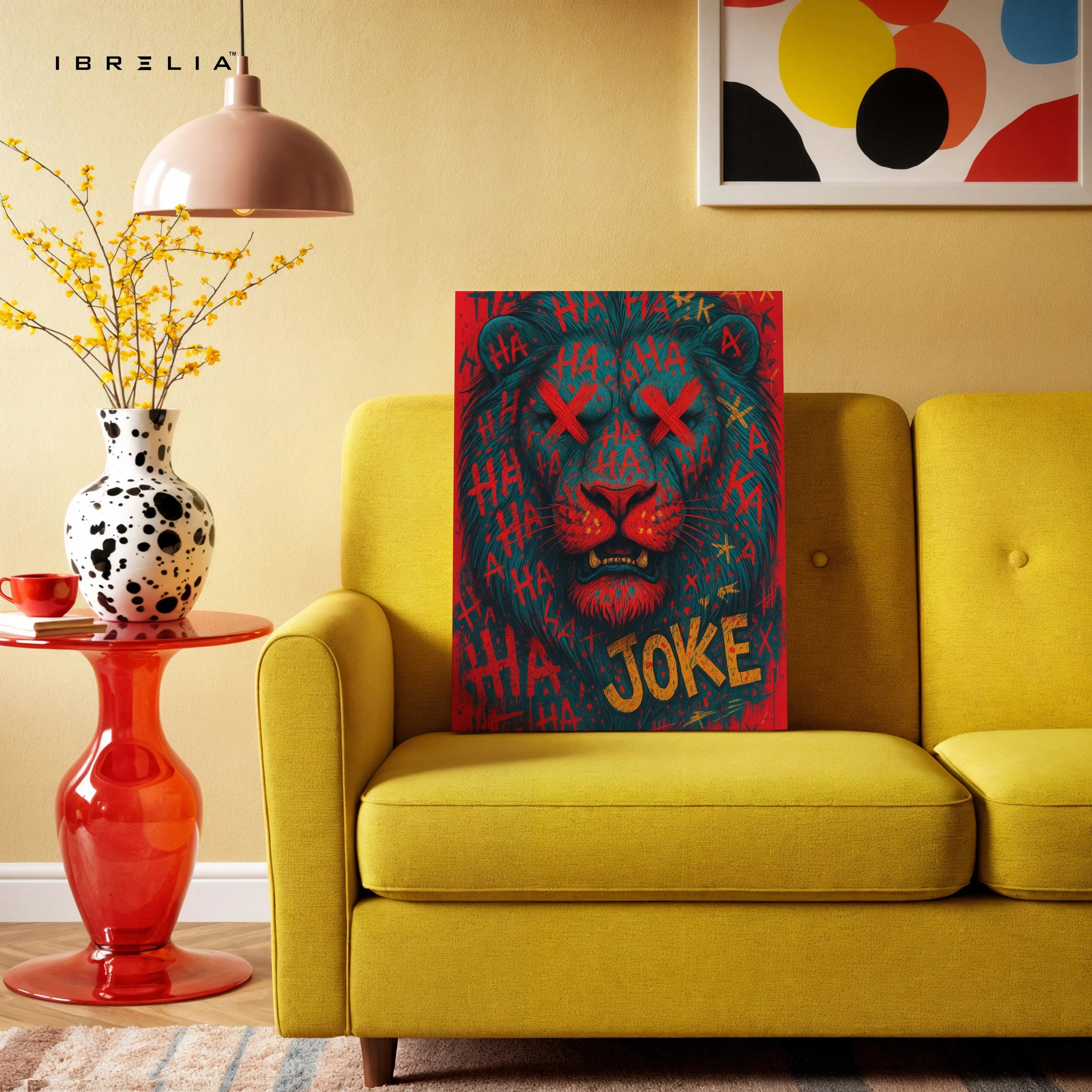 Joke Lion Graffiti Pop Art – 4K Ultra Wrap Frame Wall Art in Pakistan | IBRELIA™ IBRELIA