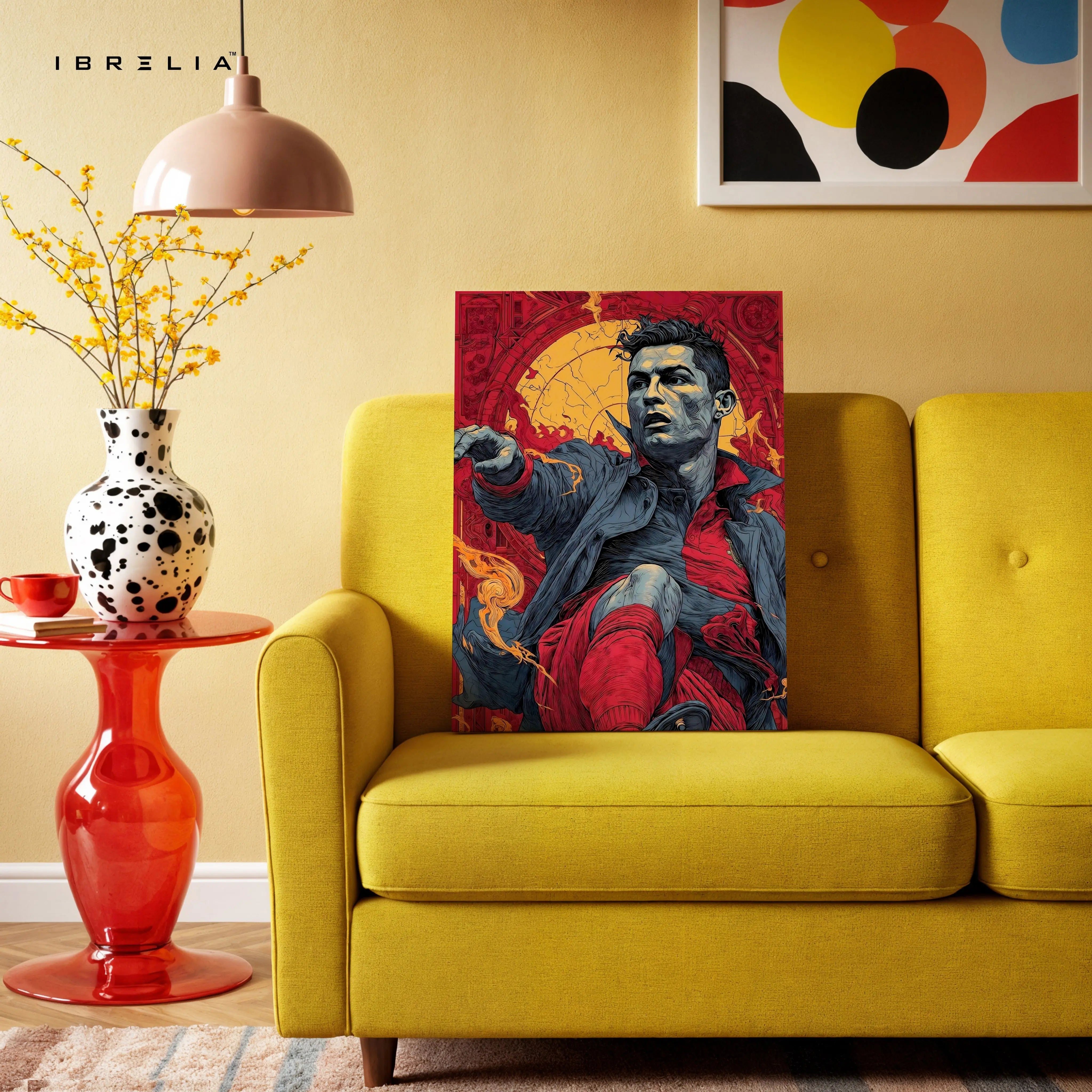 Cristiano Ronaldo Legendary Strike Pop Art – 4K Ultra Wrap Frame Wall Art in Pakistan | IBRELIA™ IBRELIA