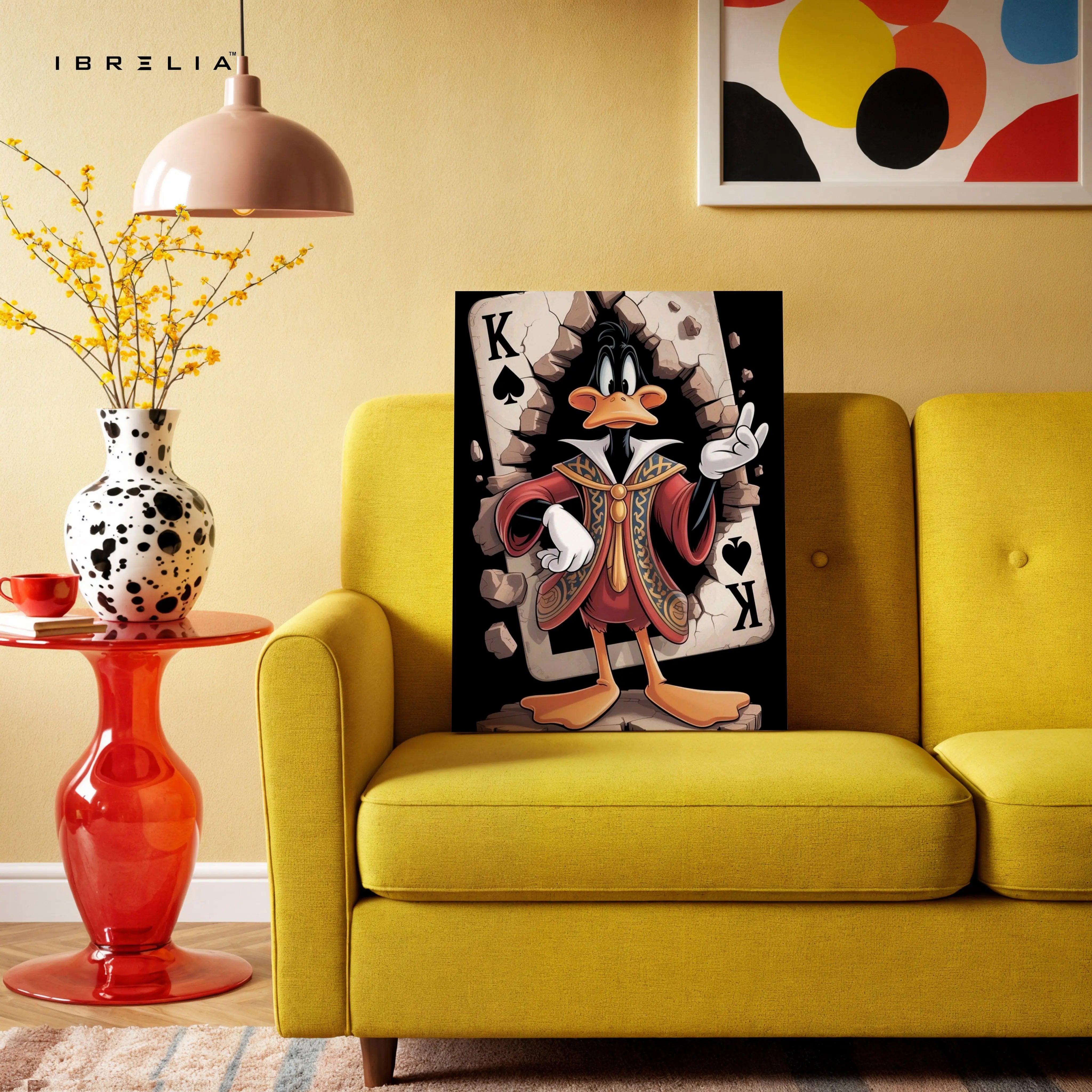 Daffy Duck King of Spades Art – 4K Ultra Wrap Frame Wall Art in Pakistan | IBRELIA™ IBRELIA