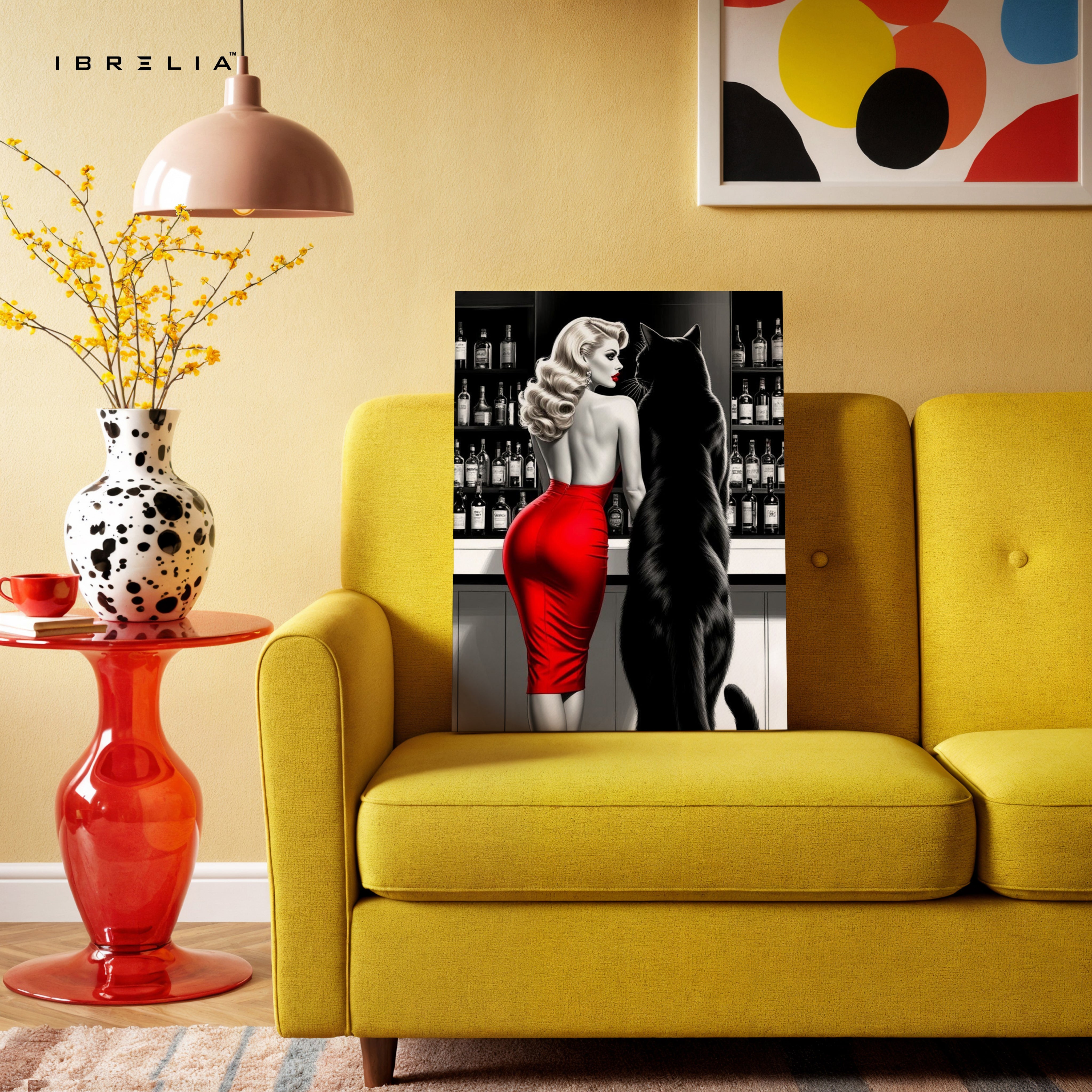 Crimson Elegance Noir Art – 4K Ultra Wrap Frame Wall Art in Pakistan | IBRELIA™
