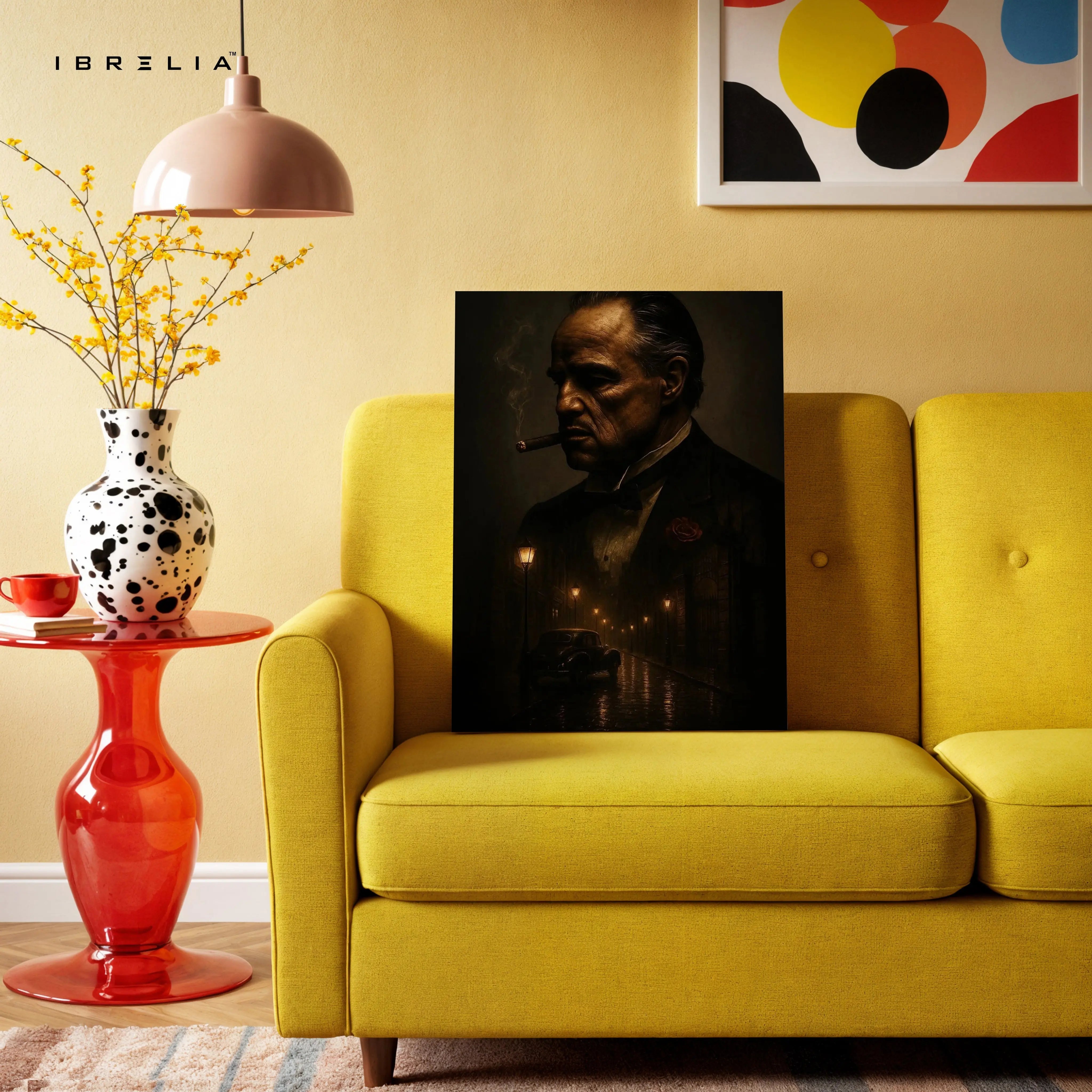 The Godfather Dark Portrait Noir Art – 4K Ultra Wrap Frame Wall Art in Pakistan | IBRELIA™ IBRELIA