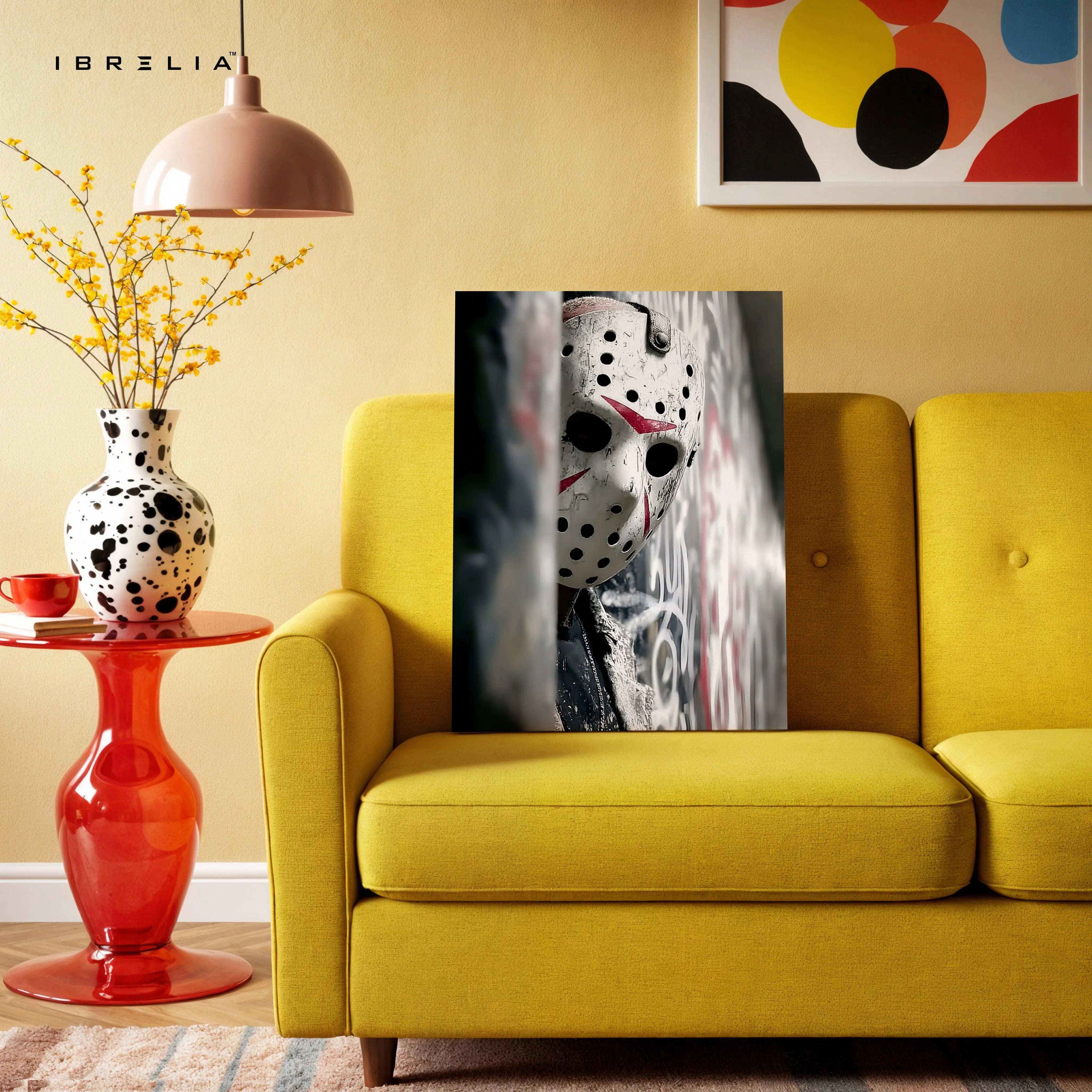 Jason Mask Shadow – Horror Icon 4K Ultra Wrap Frame Wall Art | IBRELIA™ IBRELIA