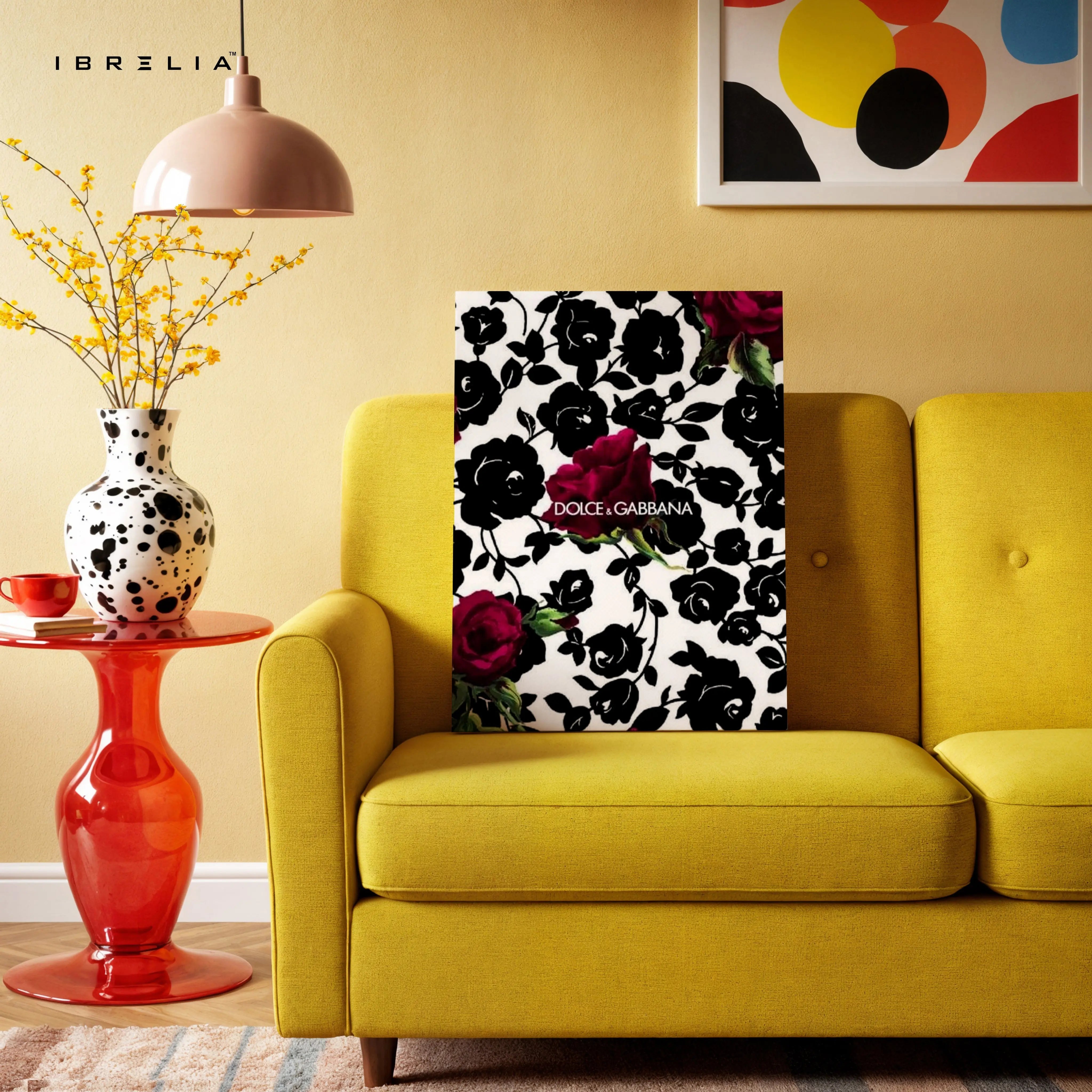Luxury Rose Noir Pattern Art – Designer-Inspired Floral Wall Art | 4K Ultra Wrap Frame Wall Art in Pakistan | IBRELIA™ IBRELIA