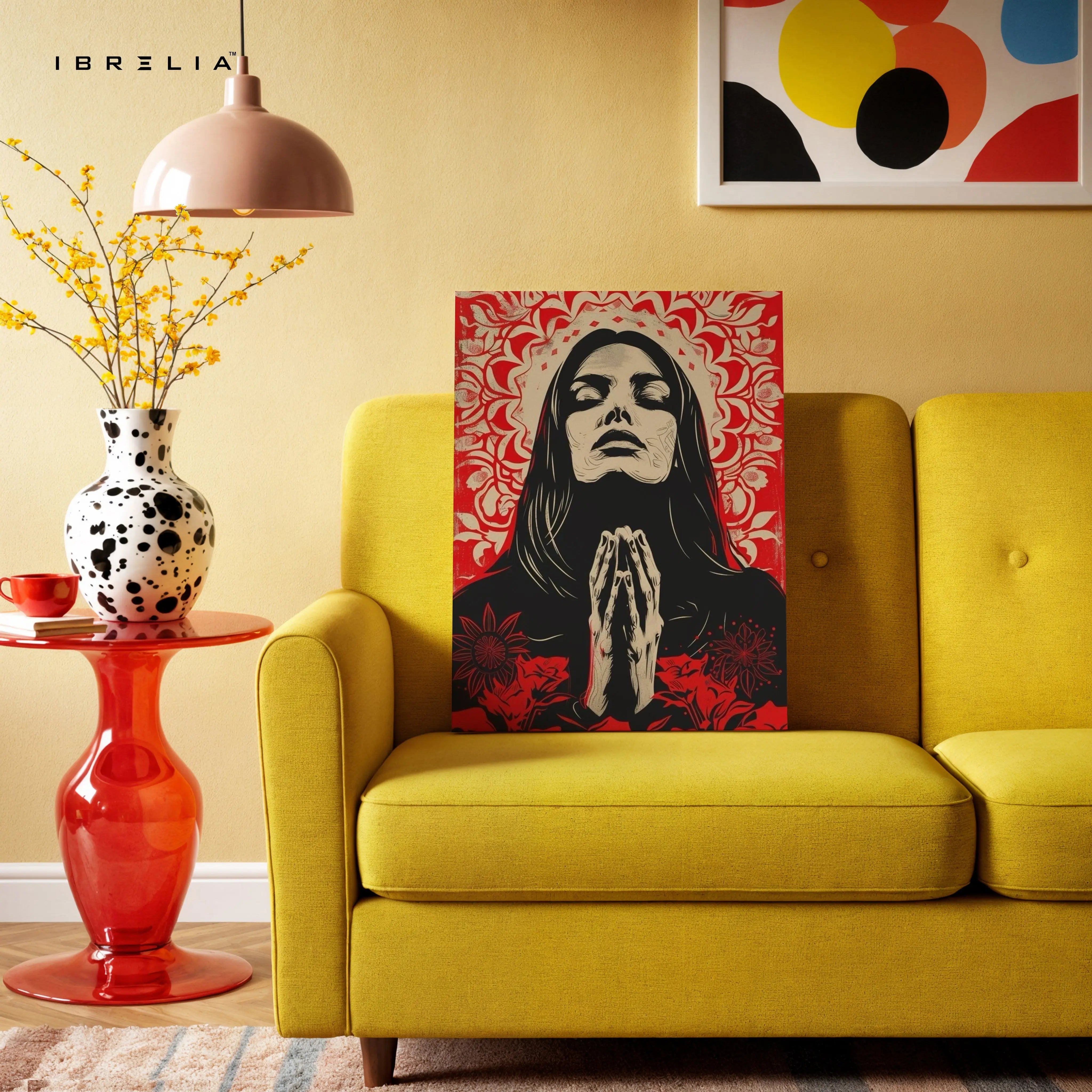 Sacred Prayer Woman Art – 4K Ultra Wrap Frame Wall Art in Pakistan | IBRELIA™ IBRELIA