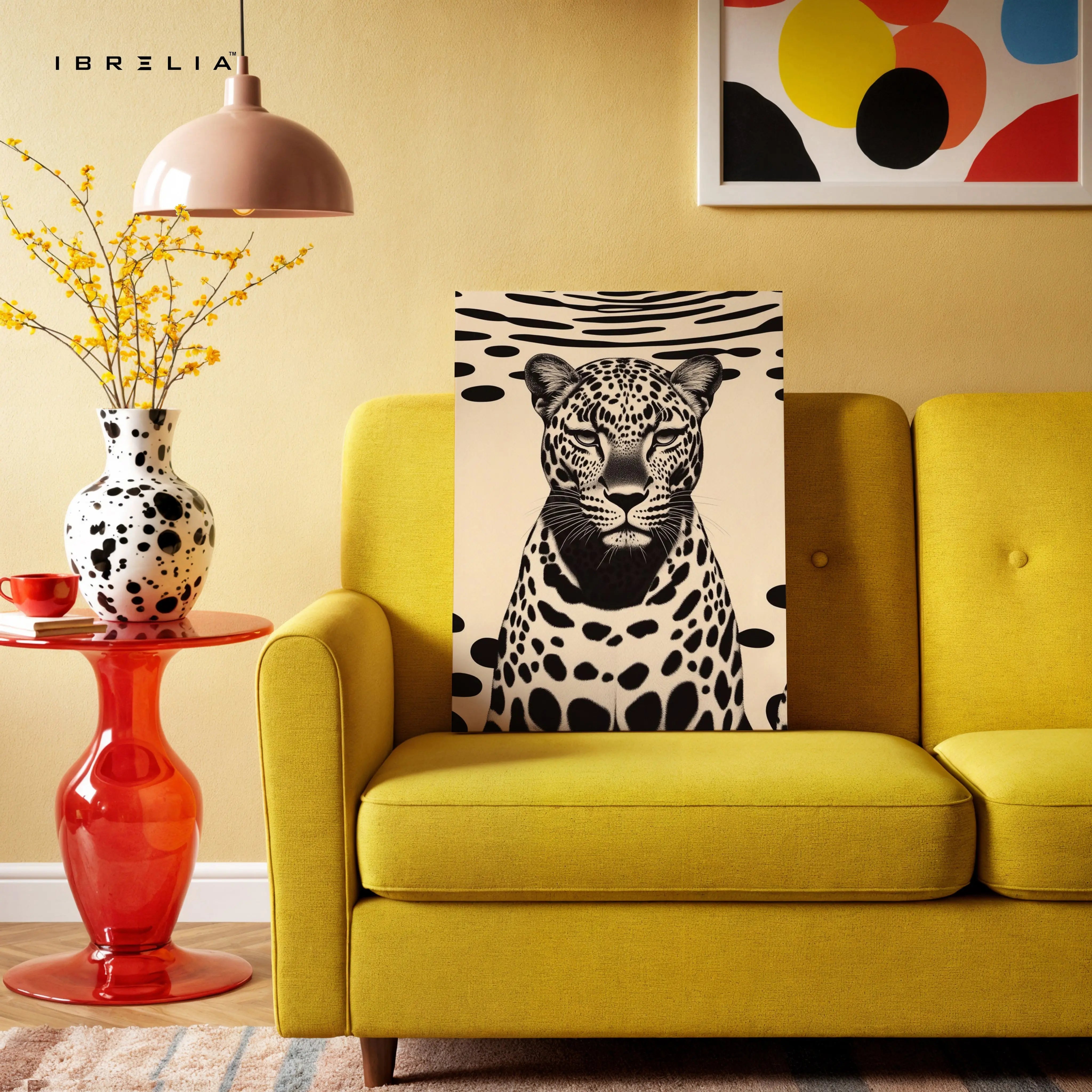 Minimal Leopard Portrait Art – 4K Ultra Wrap Frame Wall Art in Pakistan | IBRELIA™ IBRELIA