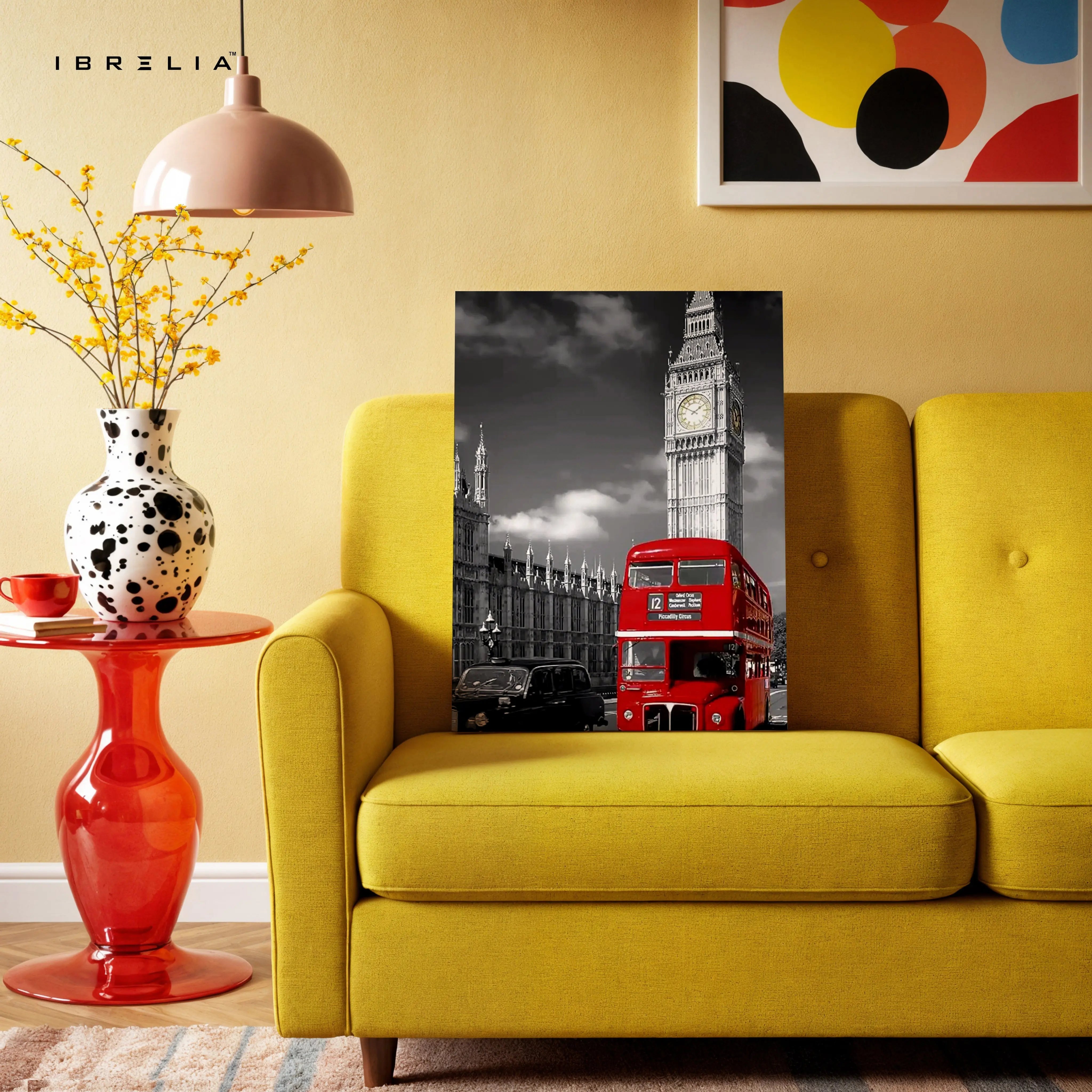 London Red Bus Big Ben Art – 4K Ultra Wrap Frame Wall Art in Pakistan | IBRELIA™ IBRELIA