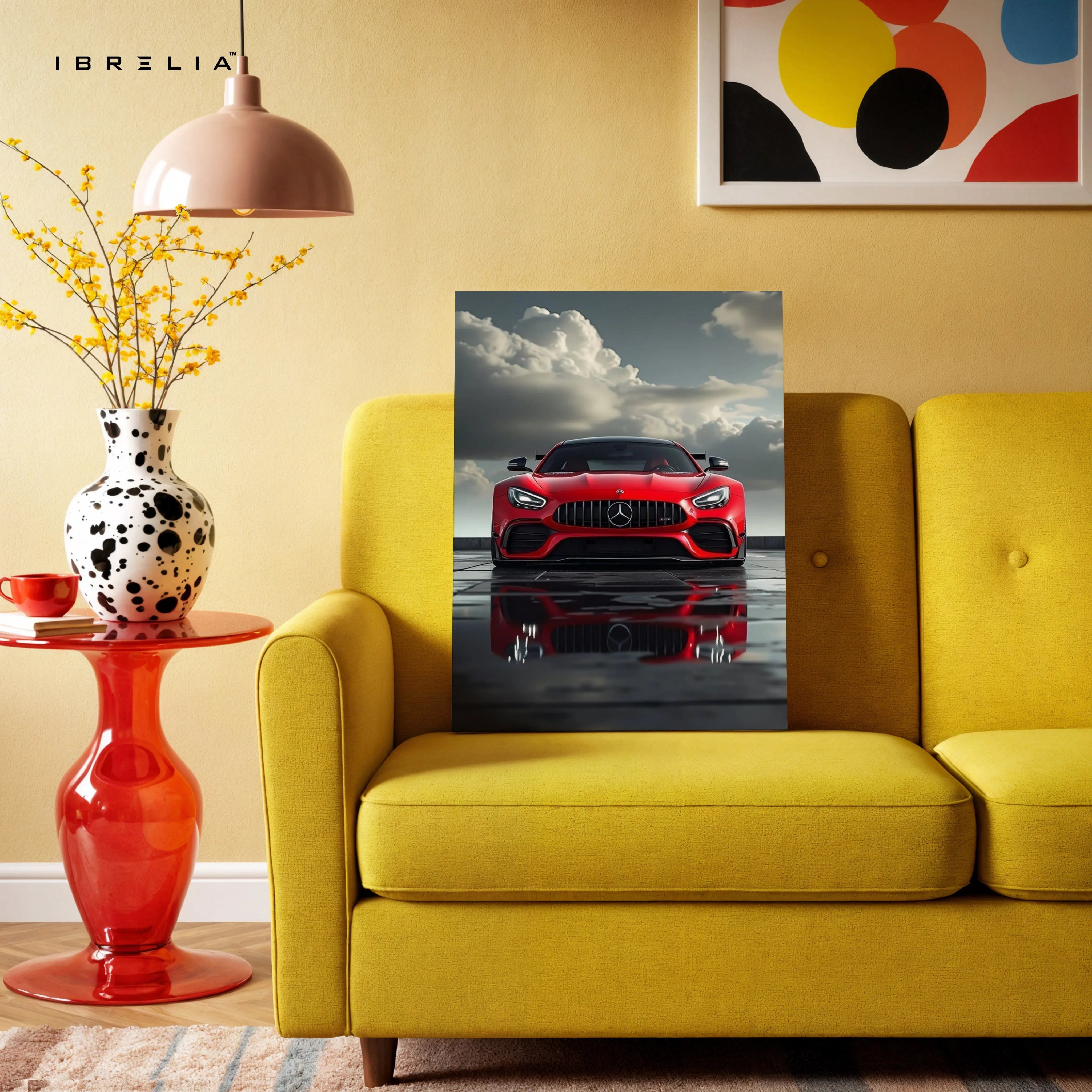 Mercedes AMG GT Power Reflection – 4K Ultra Wrap Frame Wall Art in Pakistan | IBRELIA™ IBRELIA