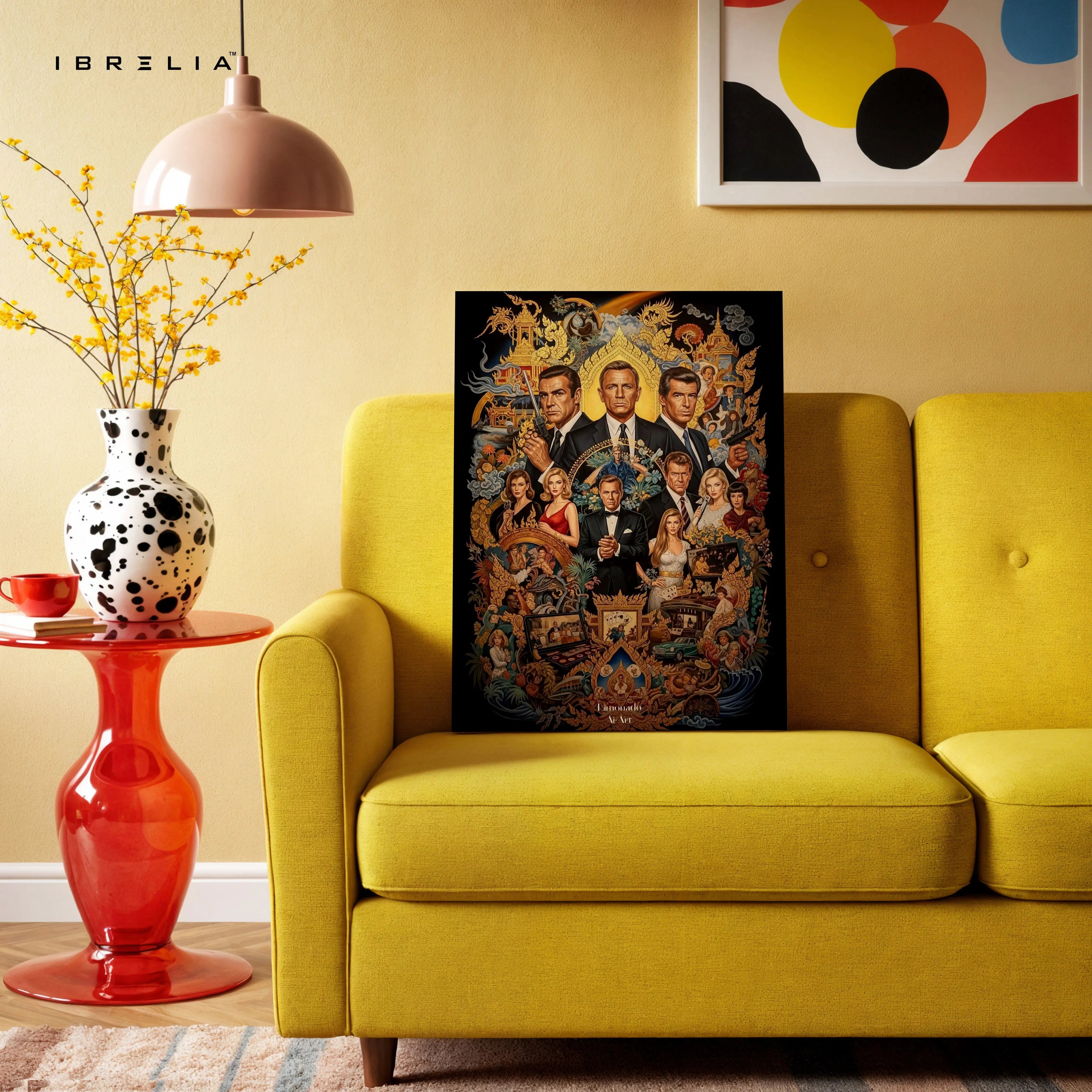 James Bond Legacy Collage – 007 Cinematic 4K Ultra Wrap Frame Wall Art in Pakistan | IBRELIA™ IBRELIA