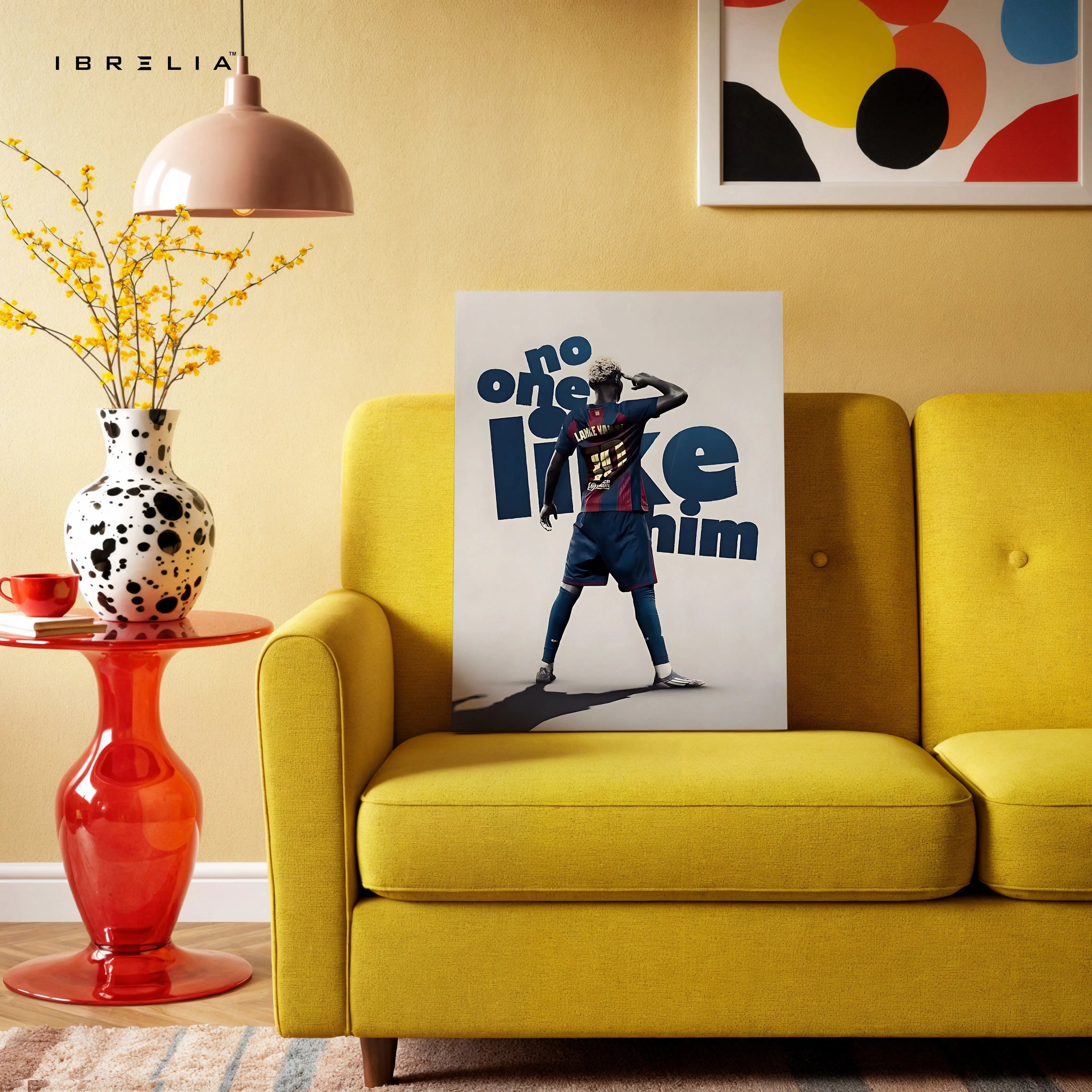 Lamine Yamal “Oh No I’m Him” Statement Art – 4K Ultra Wrap Frame Wall Art in Pakistan | IBRELIA™ IBRELIA