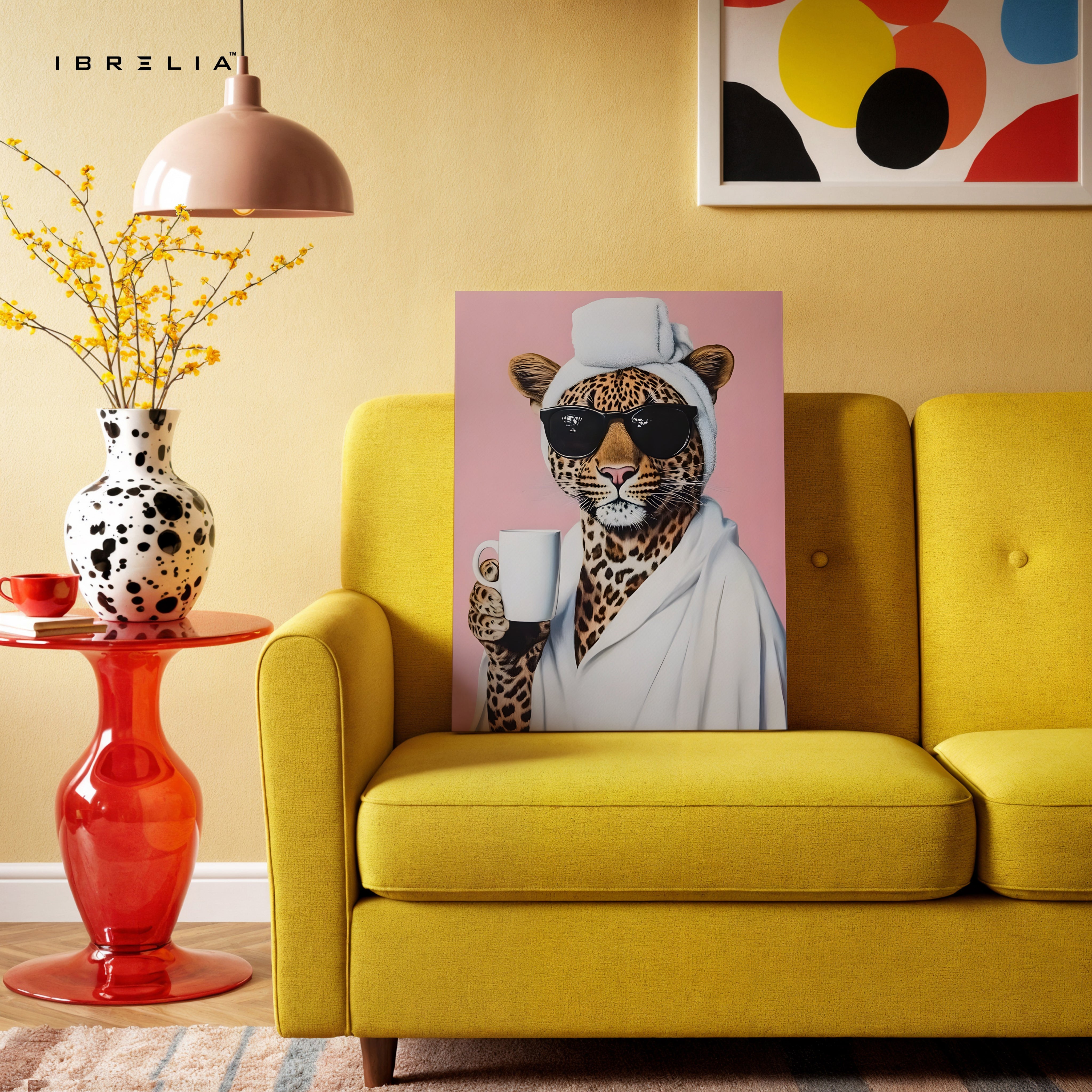 Morning Chic Leopard Art – 4K Ultra Wrap Frame Wall Art in Pakistan | IBRELIA™