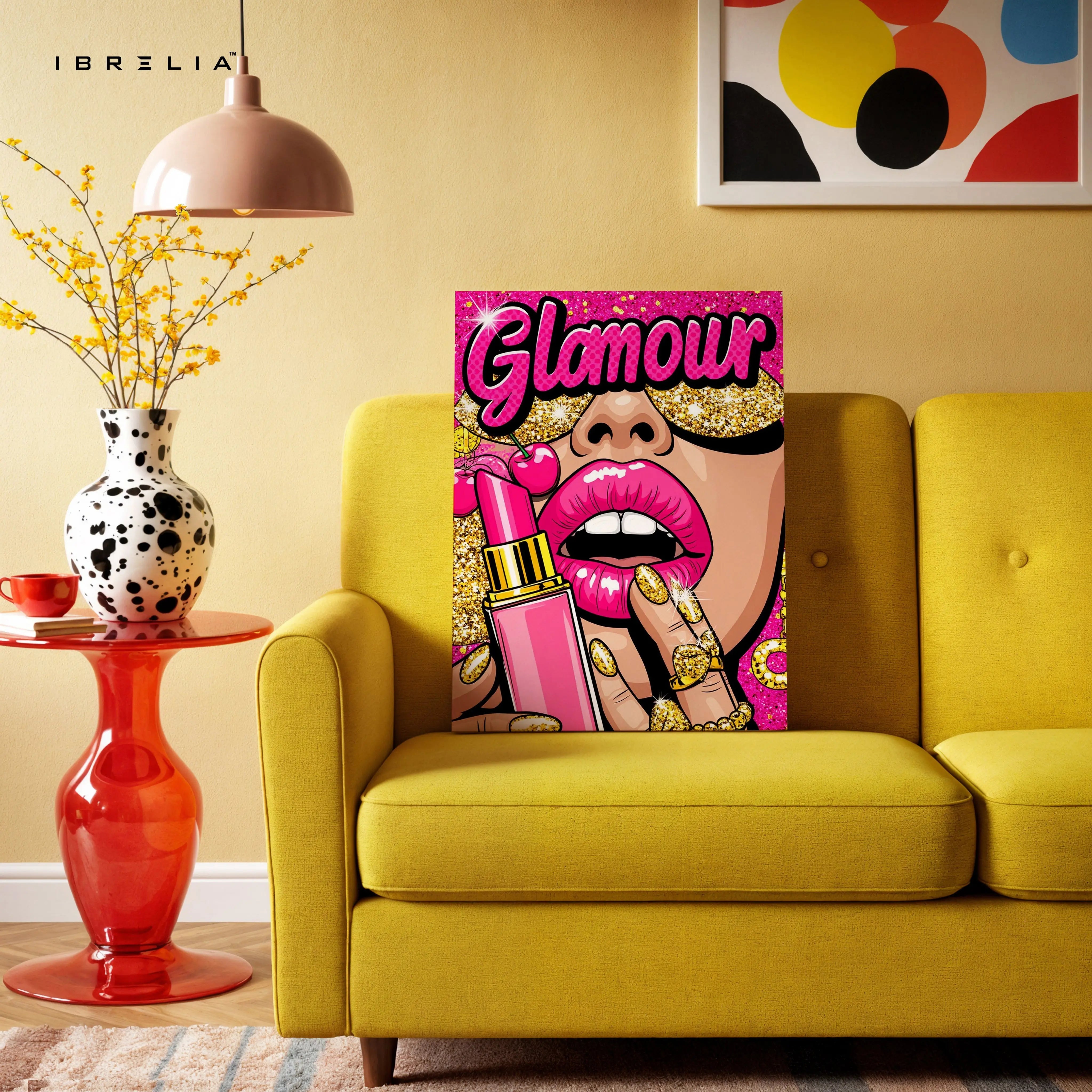 Glamour Pop Lips Art – 4K Ultra Wrap Frame Wall Art in Pakistan | IBRELIA™ IBRELIA