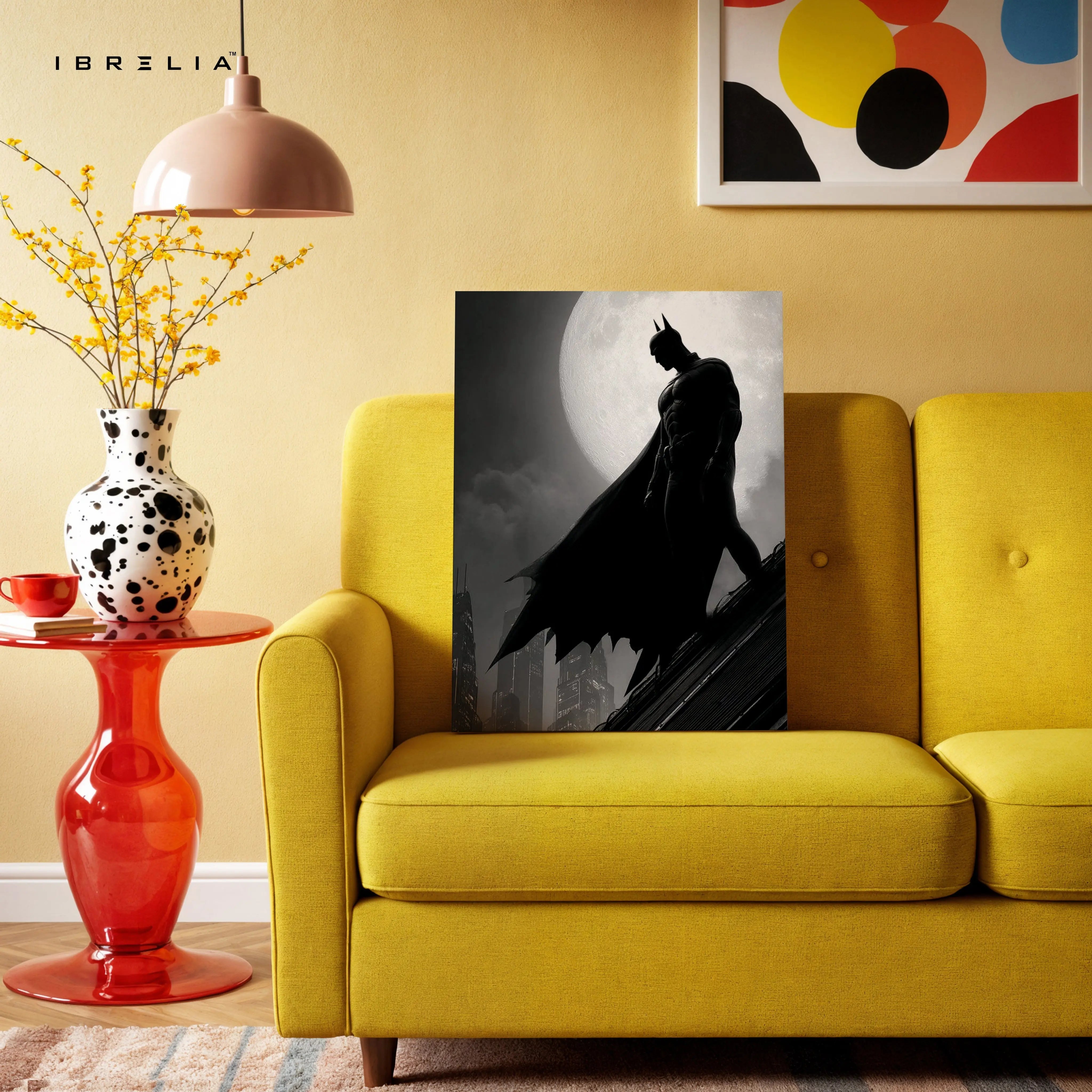 Dark Knight Vigil – Batman Moon Silhouette Art | 4K Ultra Wrap Frame Wall Art in Pakistan | IBRELIA™ IBRELIA