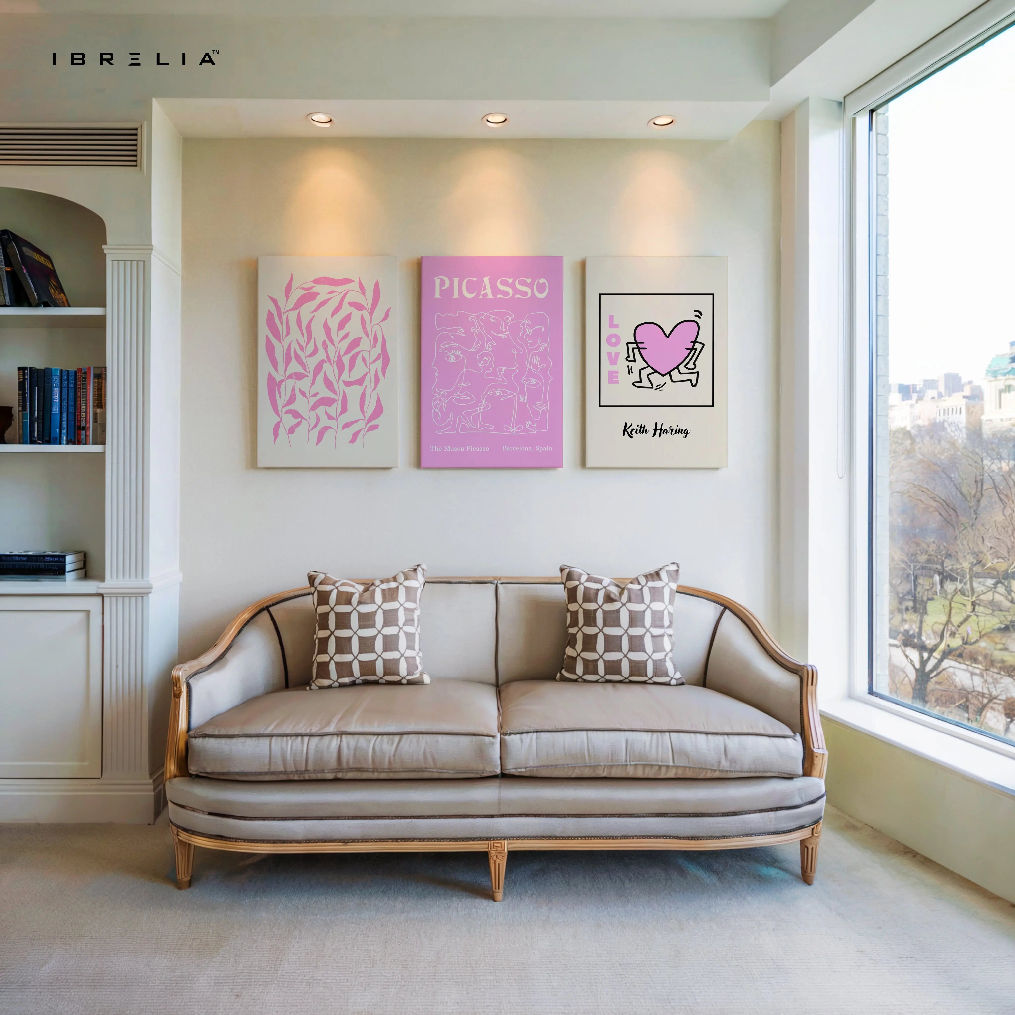 Picasso Love Pink Collection 3 Panel 4K Ultra HD Wall Art in Pakistan | IBRELIA™ IBRELIA