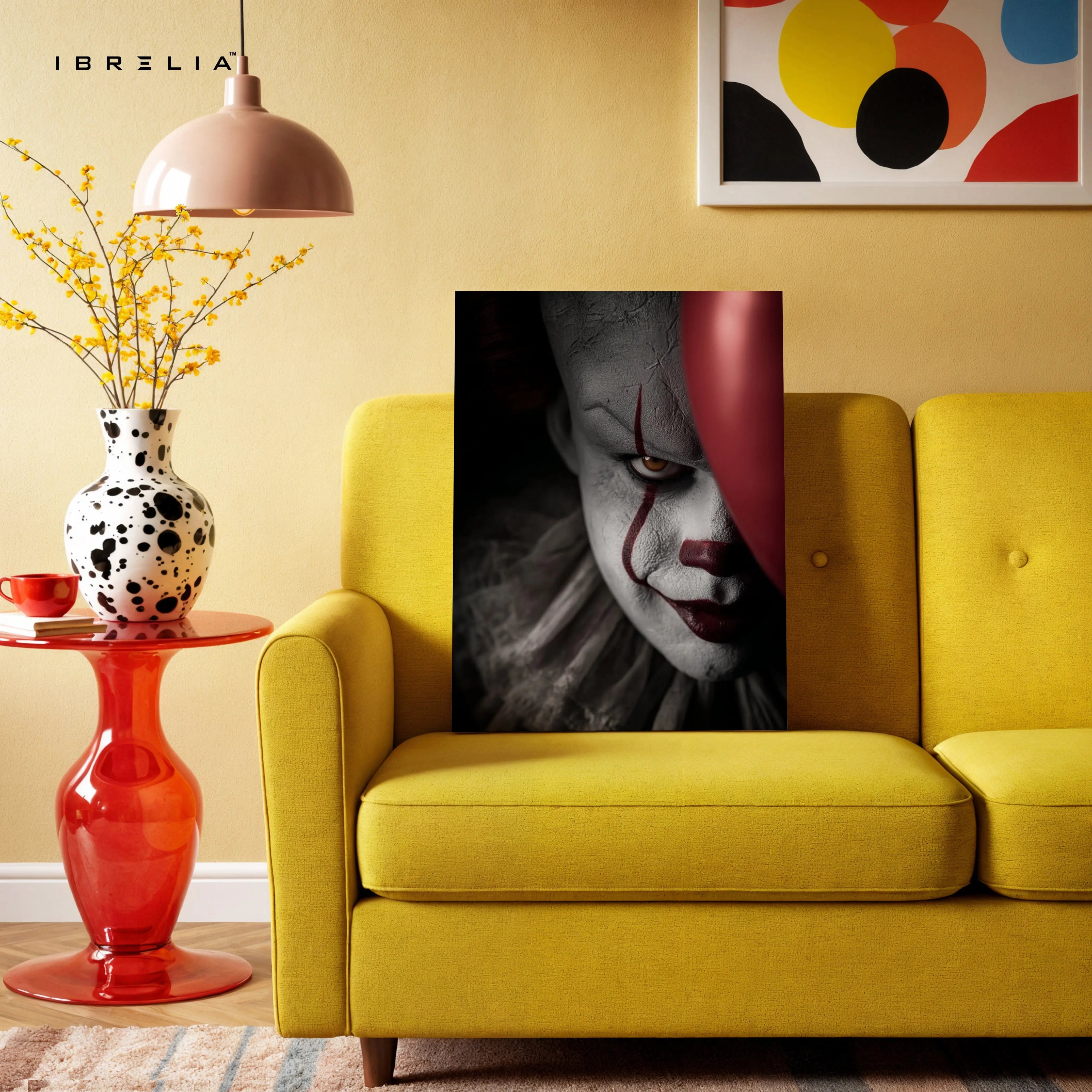 Crimson Gaze Apparition – Dark Cinematic Horror Portrait | 4K Ultra Wrap Frame Wall Art in Pakistan | IBRELIA™ IBRELIA
