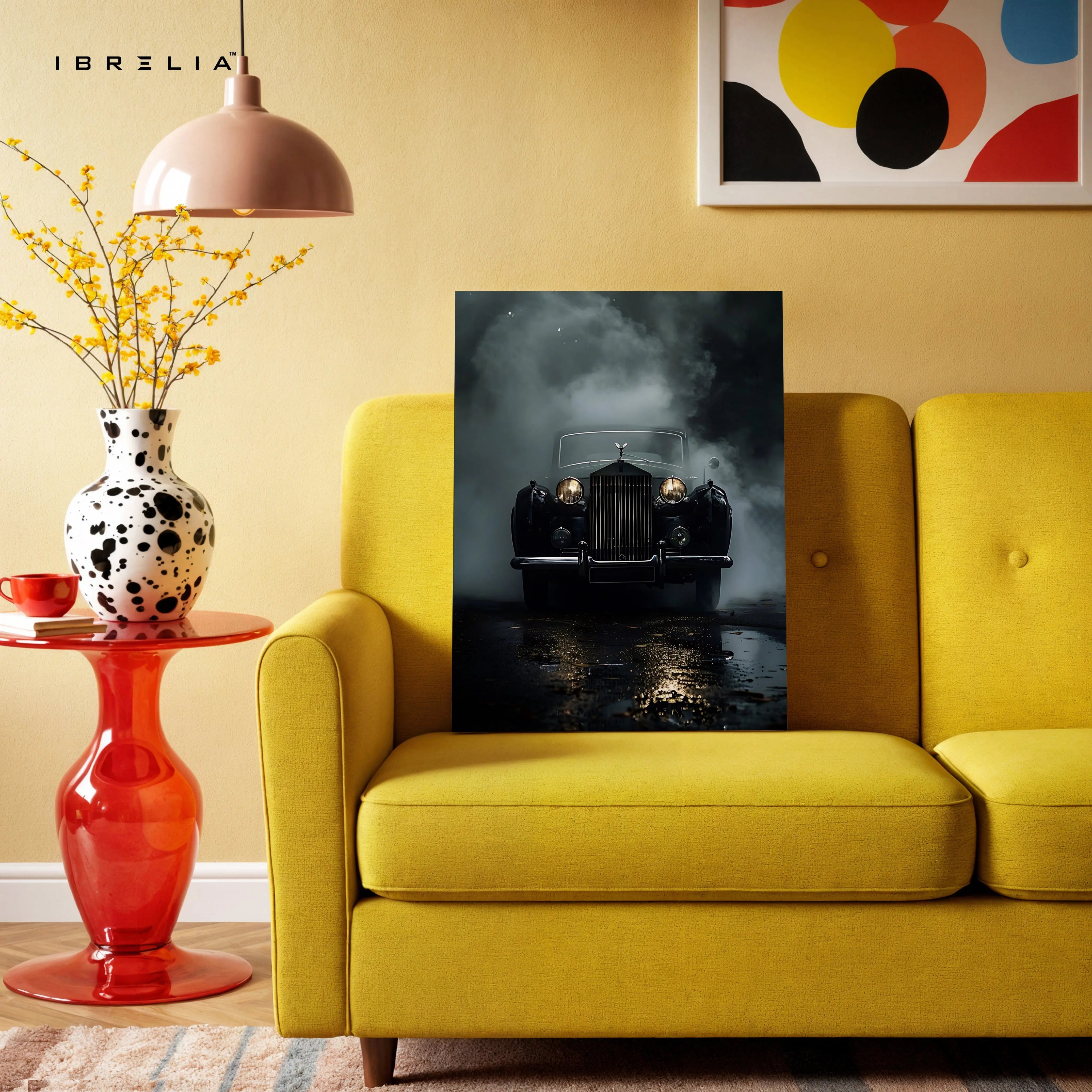 Vintage Noir Elegance – Classic Luxury Car Cinematic Art | 4K Ultra Wrap Frame Wall Art in Pakistan | IBRELIA™ IBRELIA