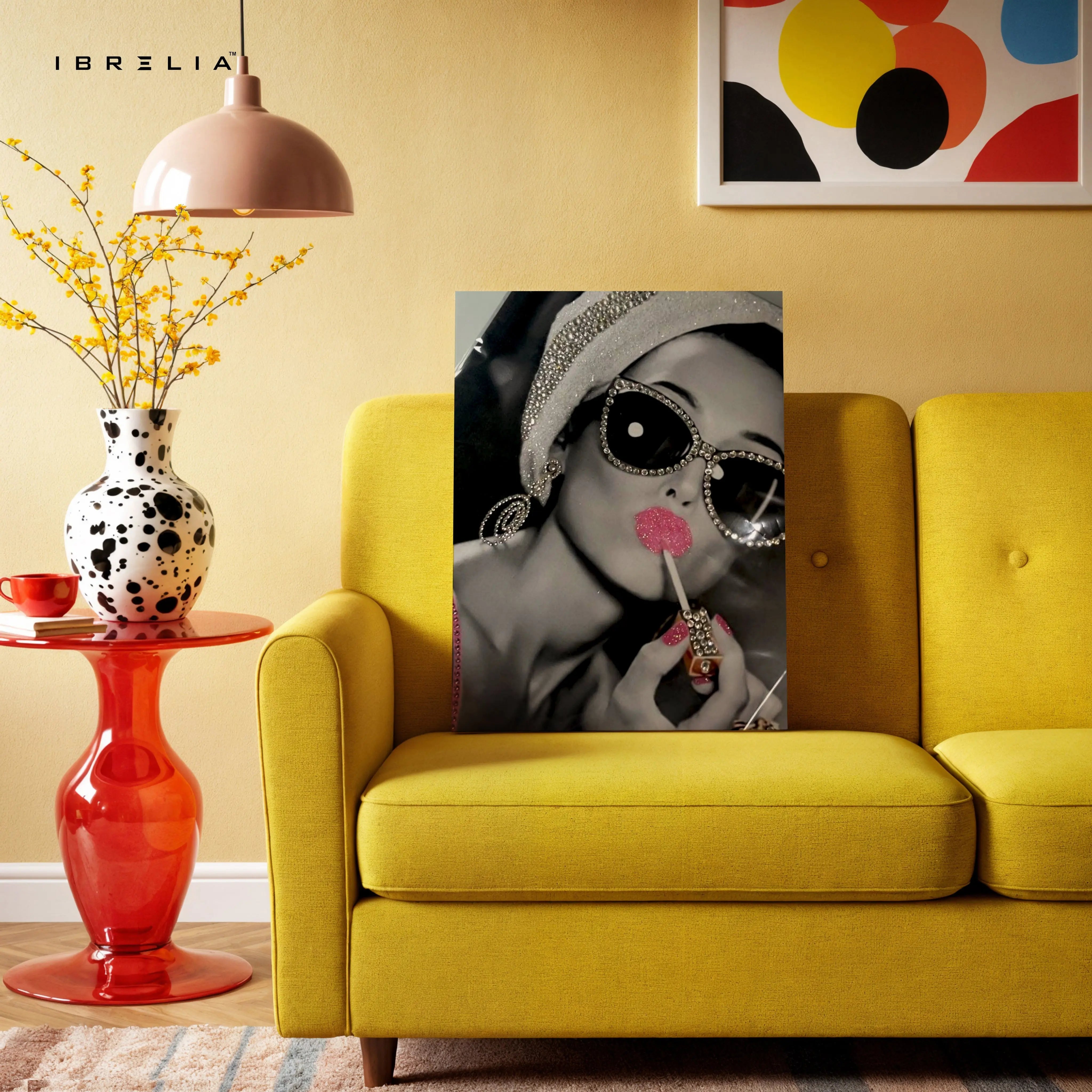 Glam Noir Lipstick Muse Art – 4K Ultra Wrap Frame Wall Art in Pakistan | IBRELIA™ IBRELIA