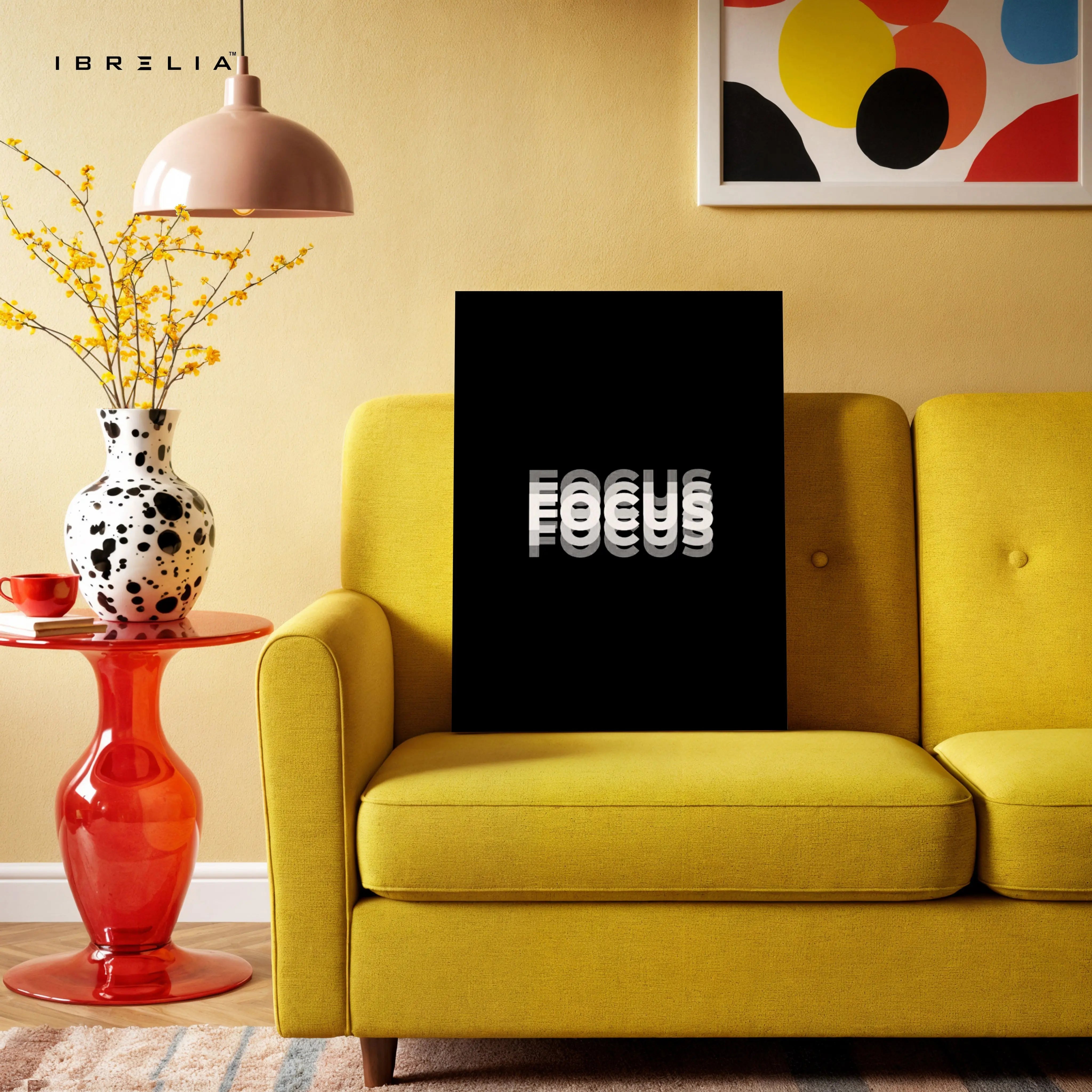 Focus Minimal Typography Art – Modern Motivation Quote | 4K Ultra Wrap Frame Wall Art in Pakistan | IBRELIA™ IBRELIA