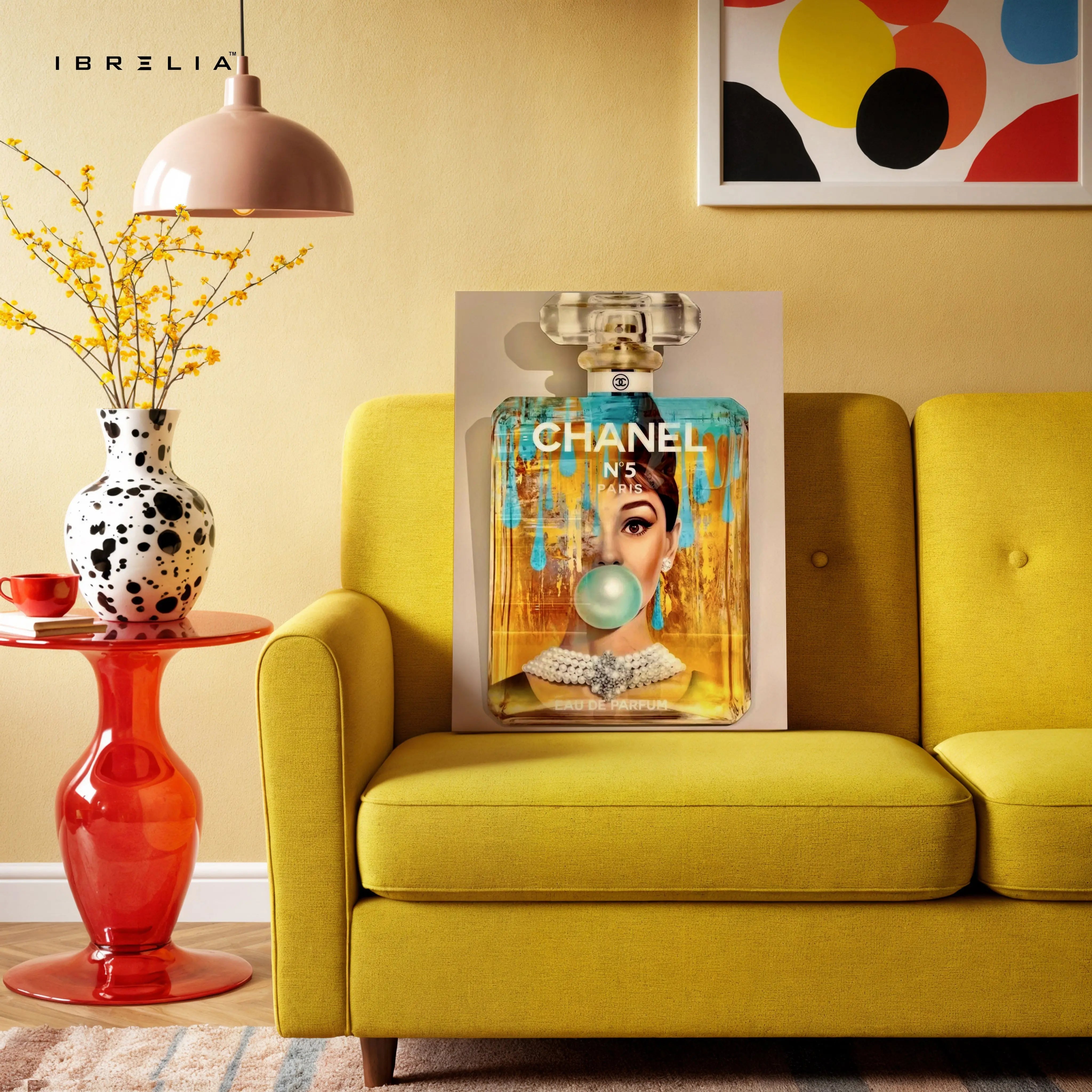 Chanel No.5 Bubble Glam Art – 4K Ultra Wrap Frame Wall Art in Pakistan | IBRELIA™ IBRELIA