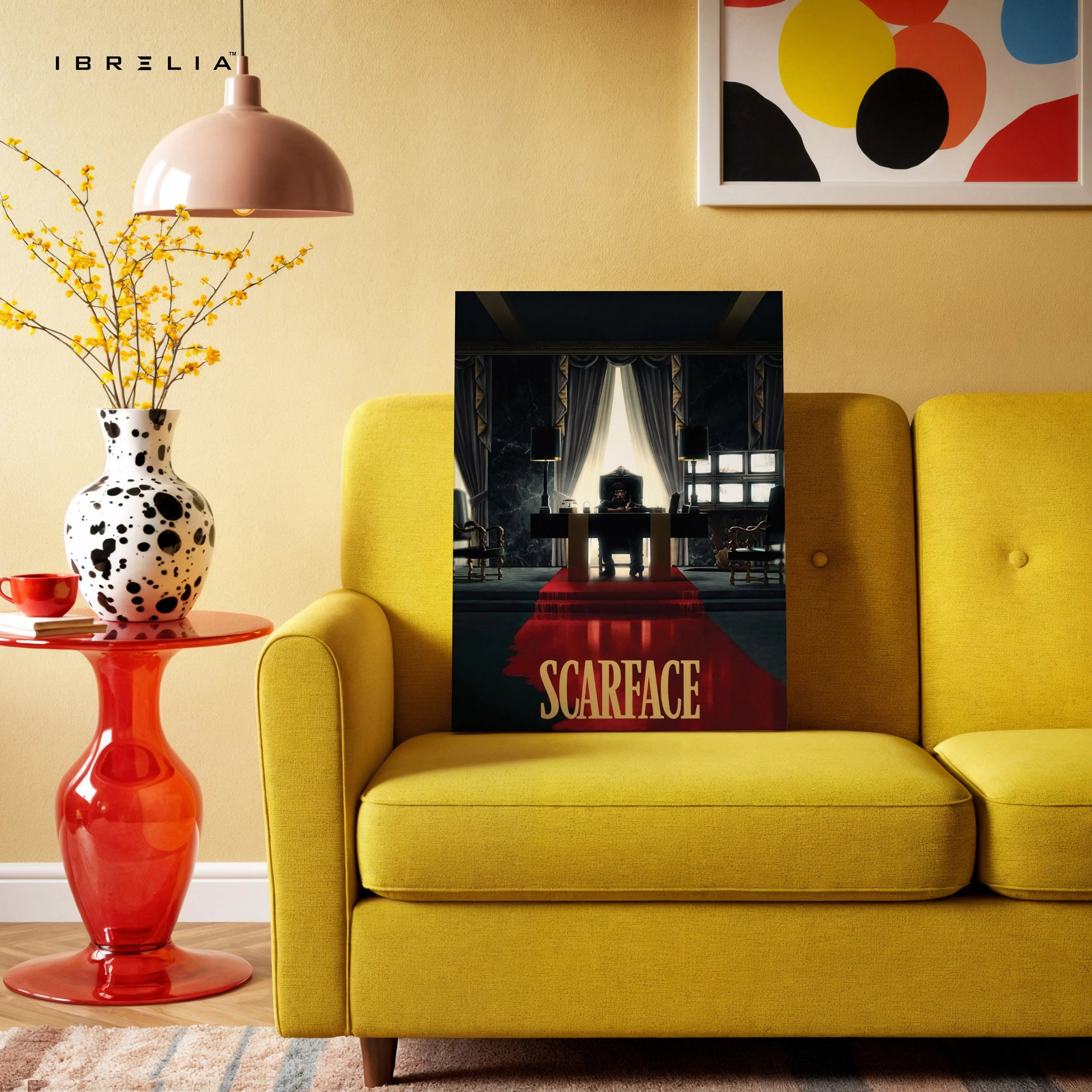 Scarface Throne Power Art – 4K Ultra Wrap Frame Wall Art in Pakistan | IBRELIA™ IBRELIA