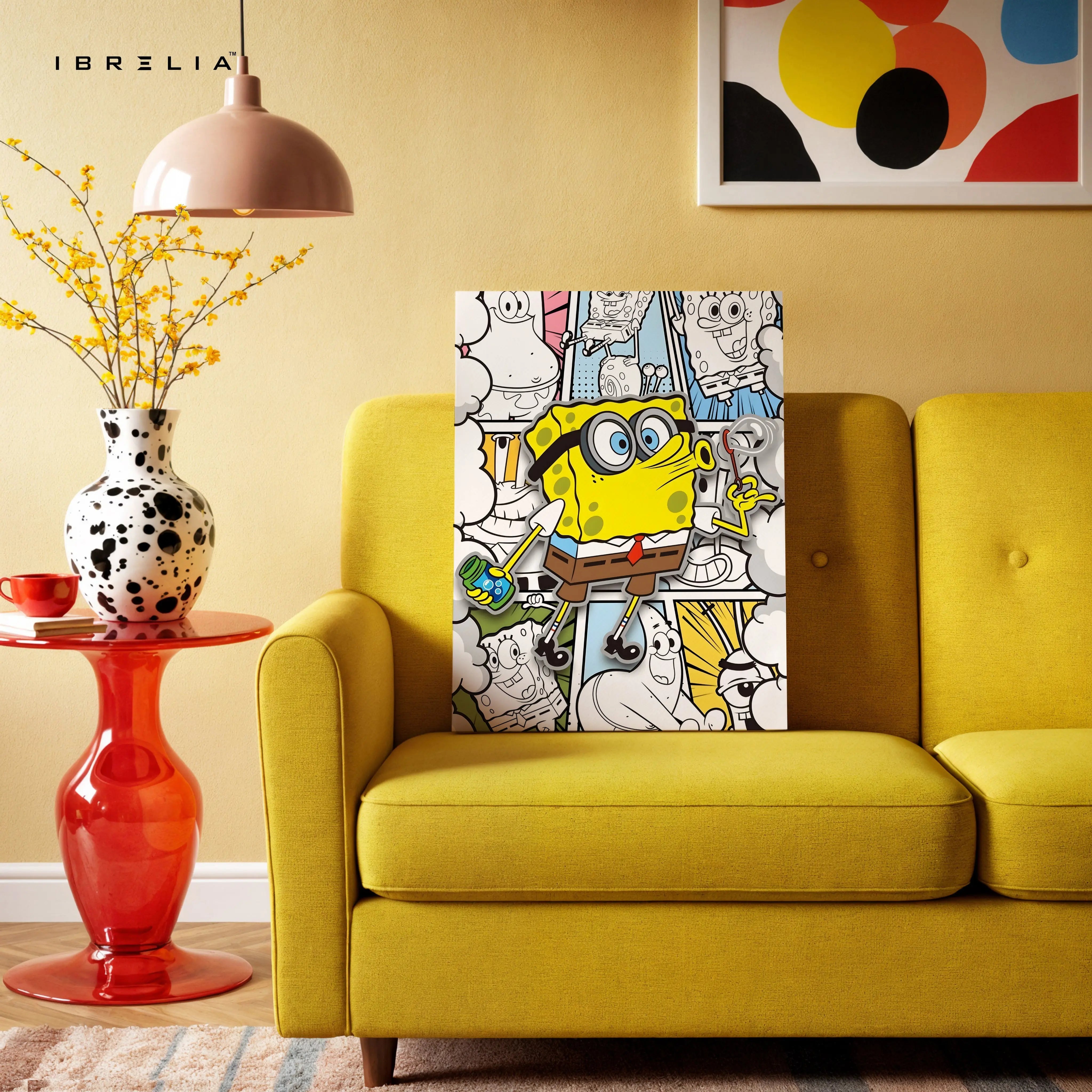 Sponge Pop Art Collage – 4K Ultra Wrap Frame Wall Art in Pakistan | IBRELIA™ IBRELIA