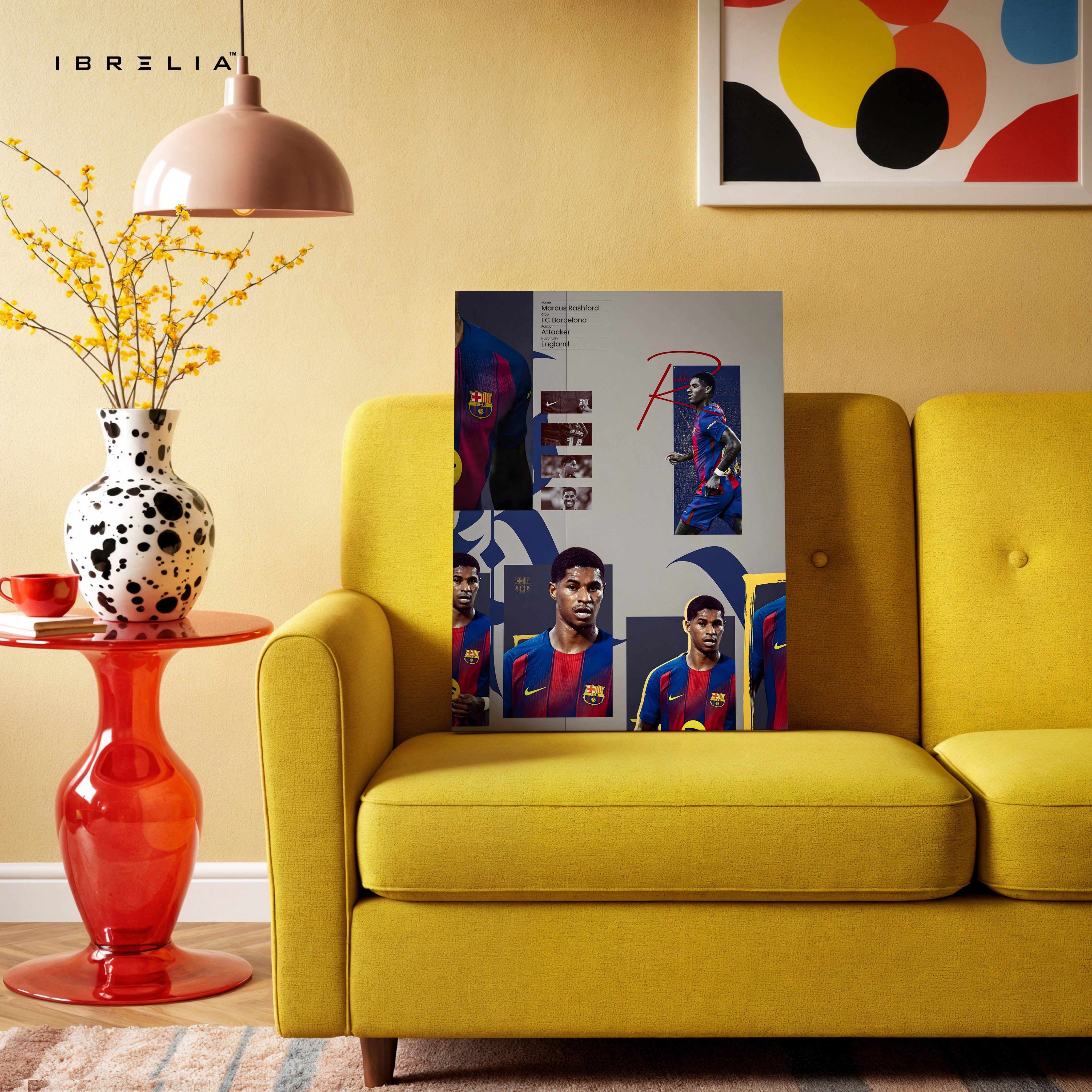 Marcus Rashford FC Barcelona Concept Art – 4K Ultra Wrap Frame Wall Art in Pakistan | IBRELIA™