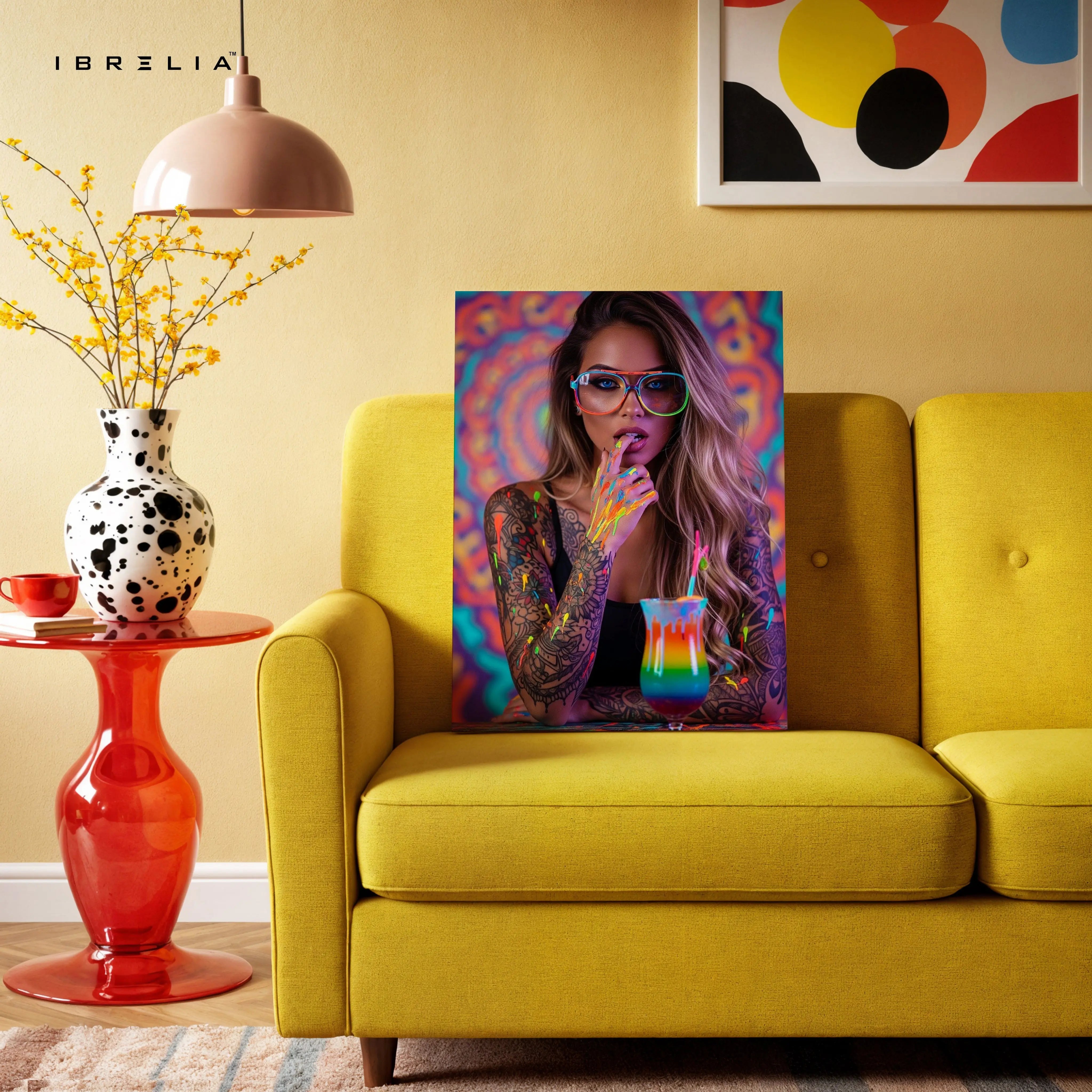 Neon Pop Street Girl Art – 4K Ultra Wrap Frame Wall Art in Pakistan | IBRELIA™ IBRELIA