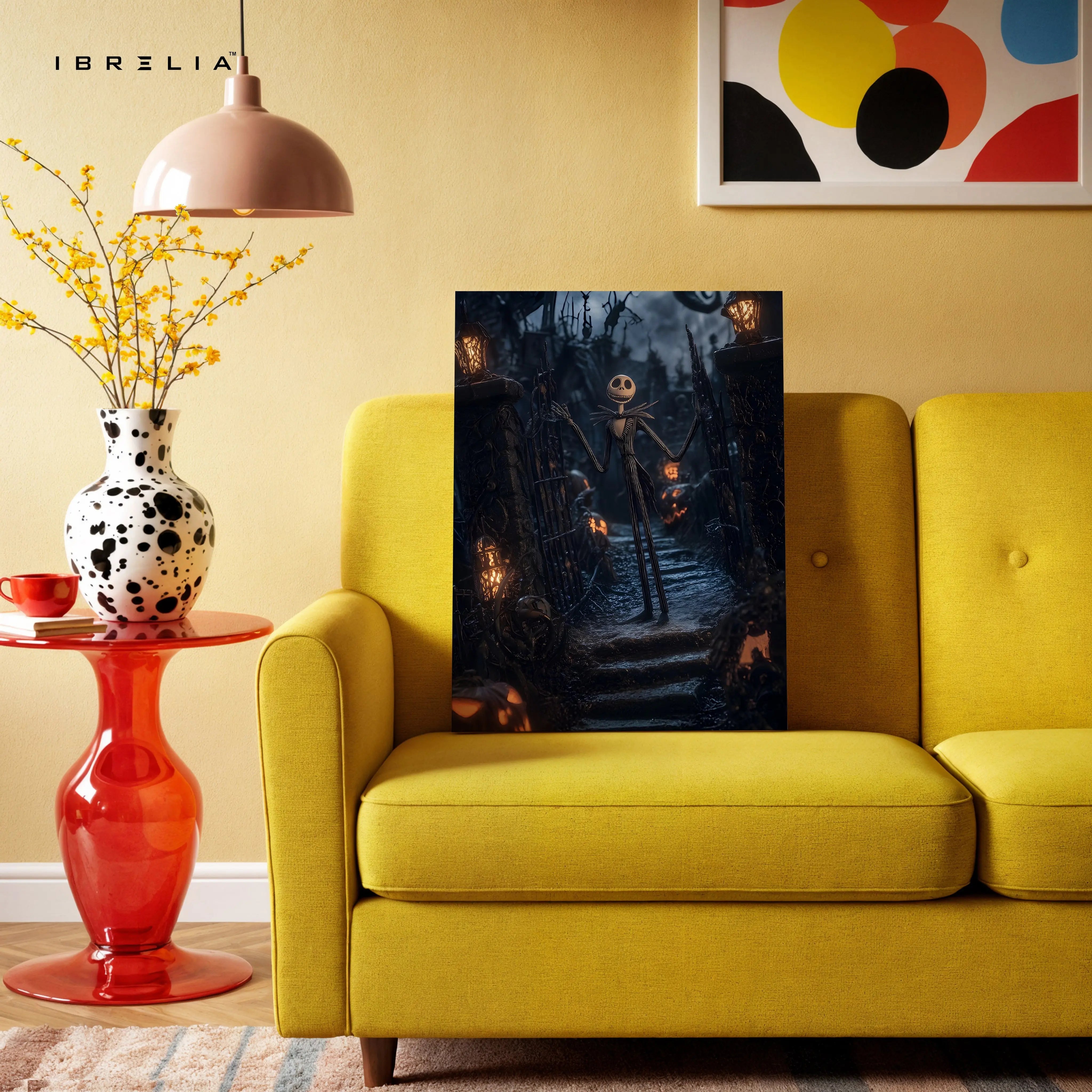 Pumpkin King Night Walk – Dark Fantasy Halloween Art | 4K Ultra Wrap Frame Wall Art in Pakistan | IBRELIA™ IBRELIA