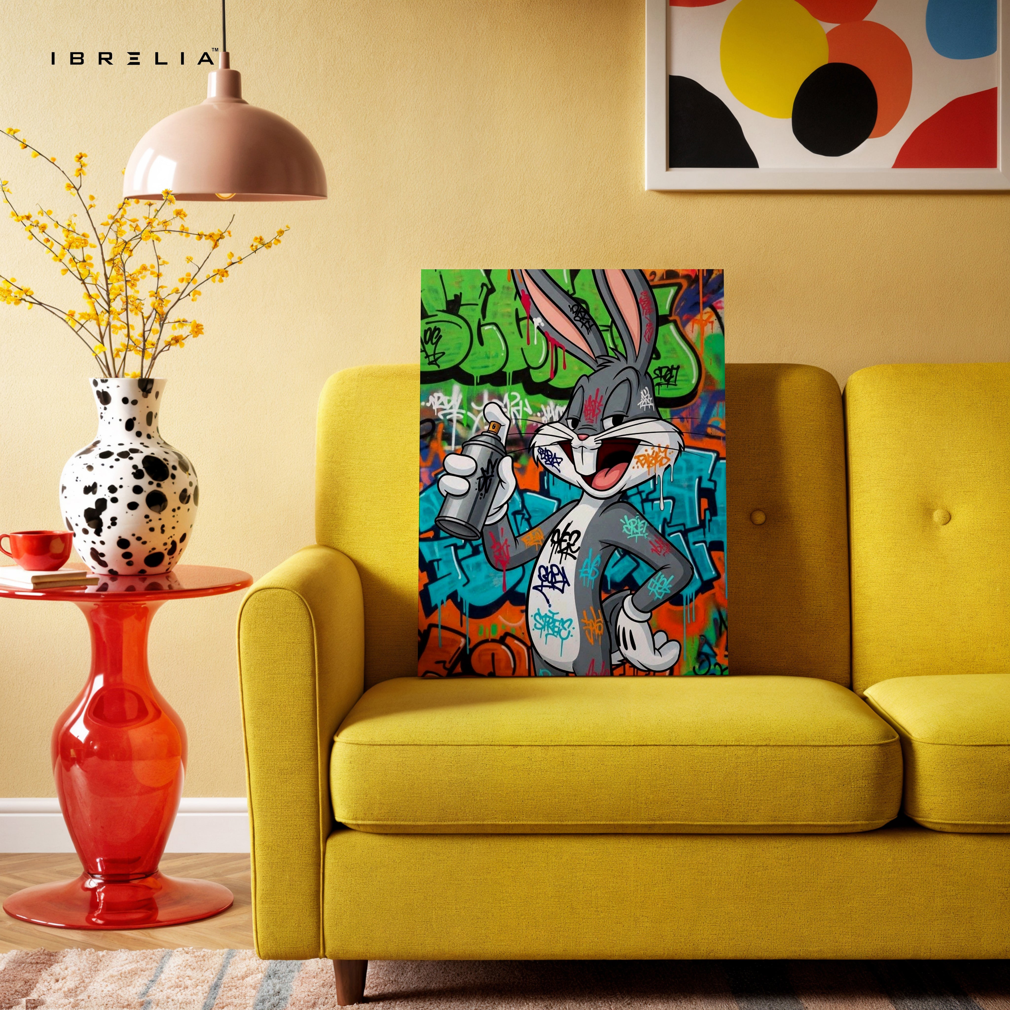 Bugs Bunny Graffiti Street Art – 4K Ultra Wrap Frame Wall Art in Pakistan | IBRELIA™