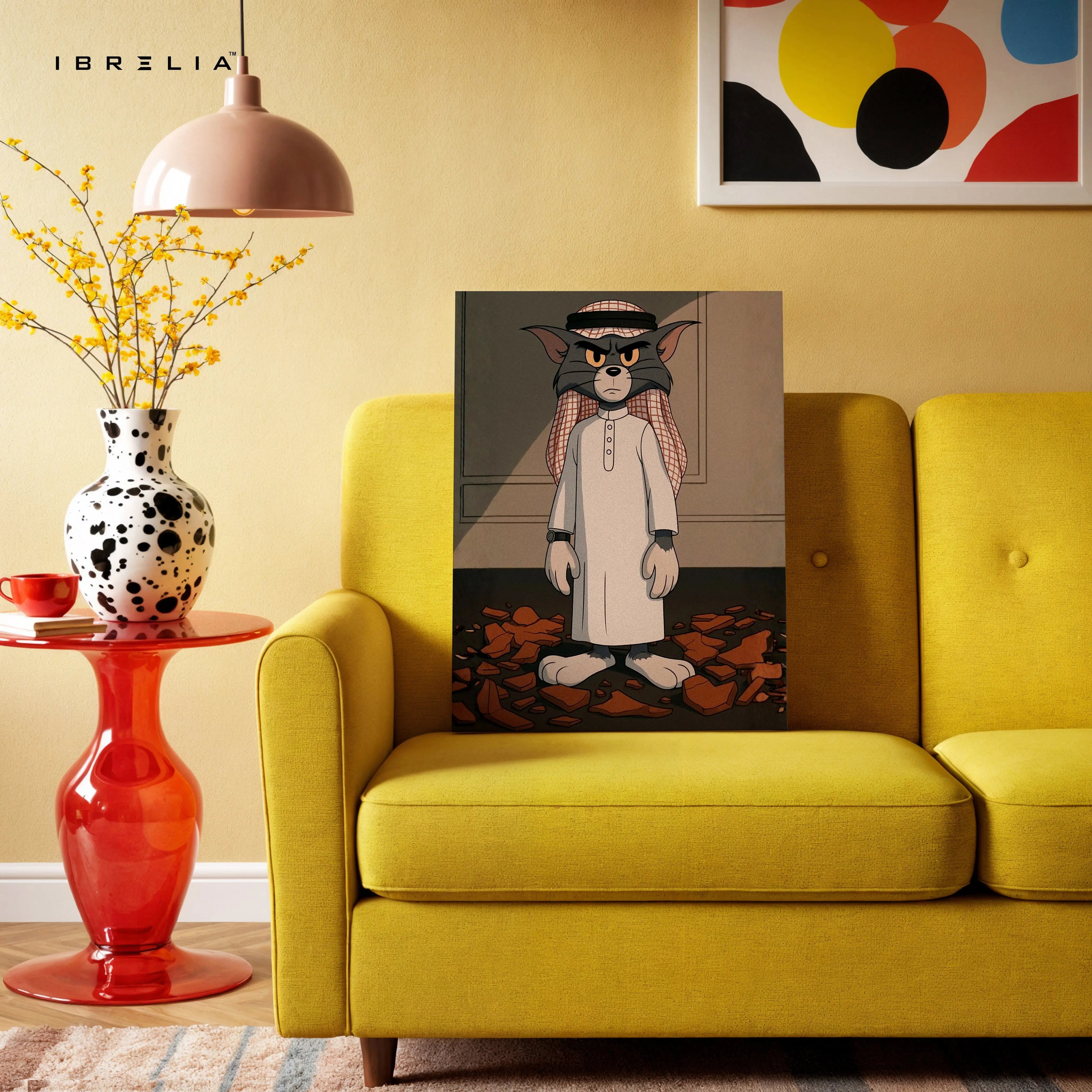 Desert Resolve Tom – Cultural Cartoon Character Art | 4K Ultra Wrap Frame Wall Art in Pakistan | IBRELIA™ IBRELIA