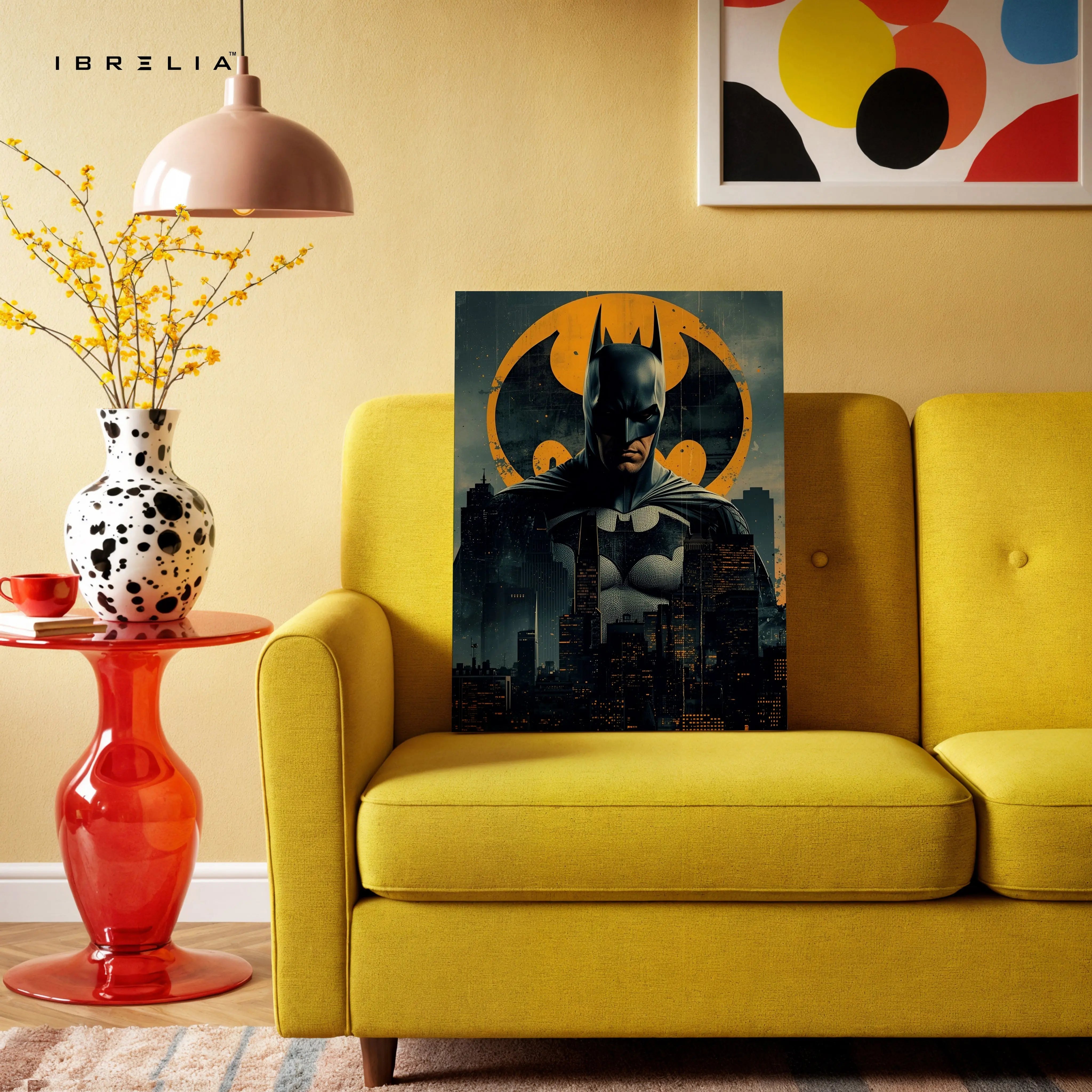 Dark Knight Vigilante – Gotham Noir Superhero Wall Art | 4K Ultra Wrap Frame Wall Art in Pakistan | IBRELIA™ IBRELIA