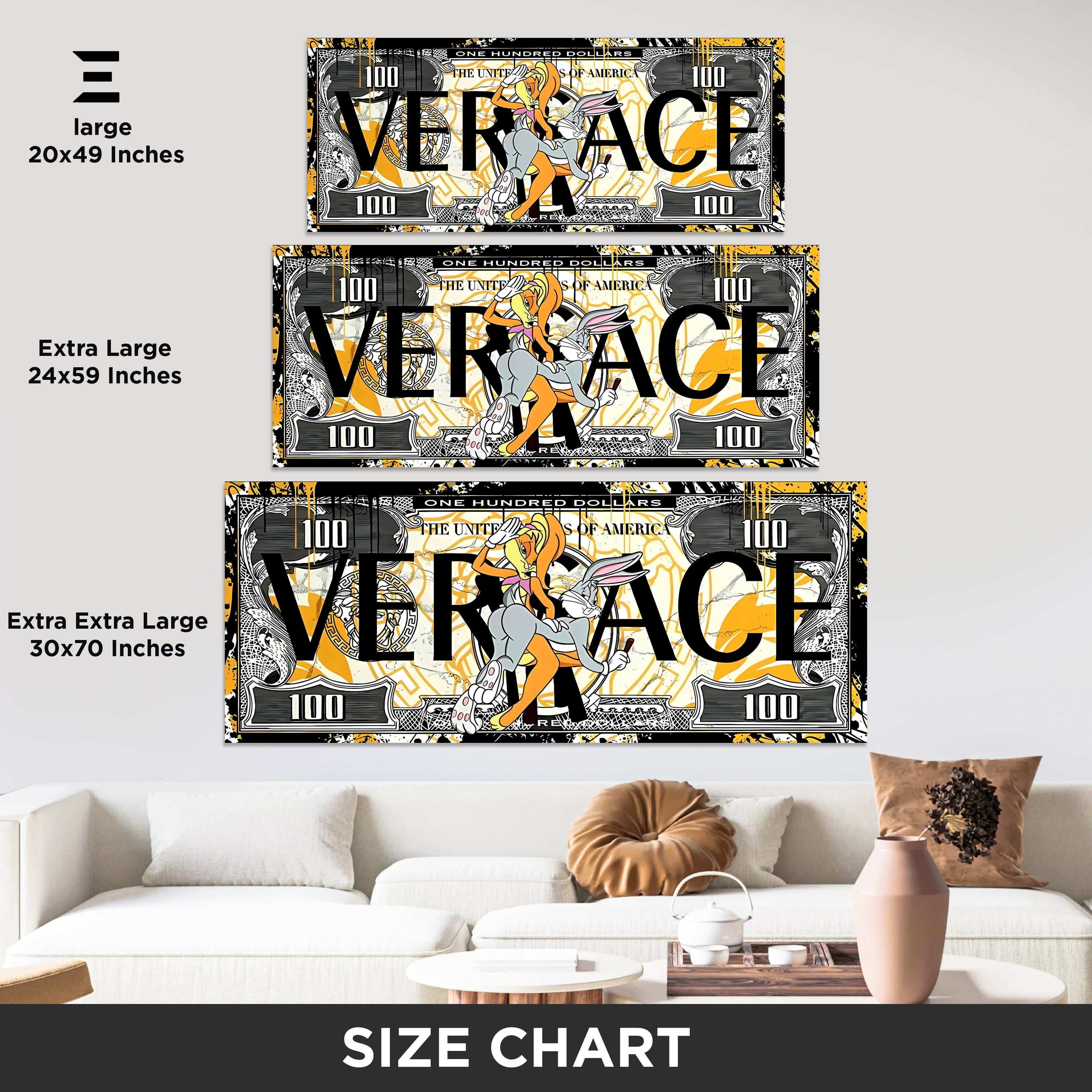 Ultra Wide Wall Art – Bugs Bunny x Versace Dollar Design | IBRELIA™