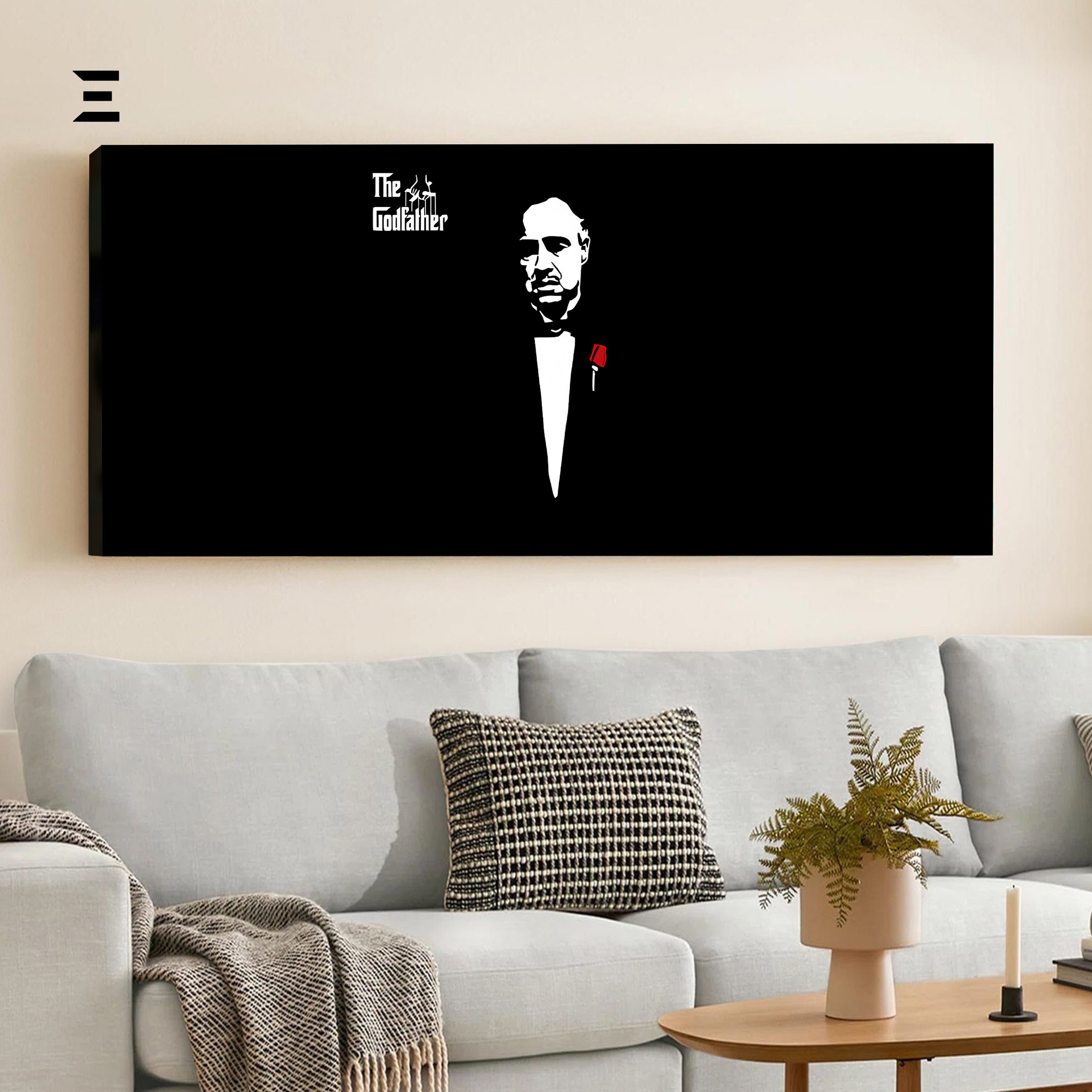 Ultra Wide Wall Art – The Godfather Minimal Classic Design | IBRELIA™