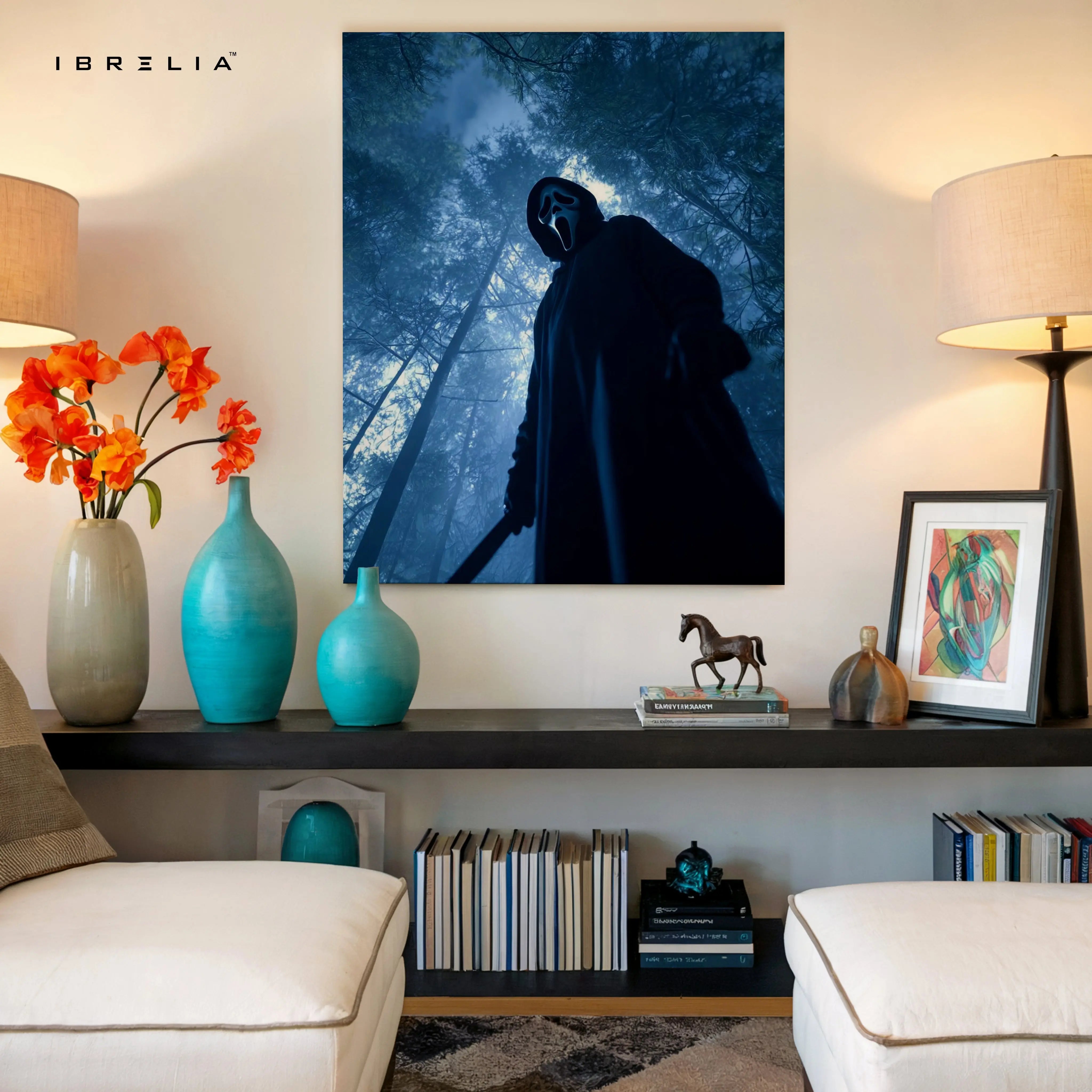 Midnight Forest Apparition – Dark Atmospheric Horror Art | 4K Ultra Wrap Frame Wall Art in Pakistan | IBRELIA™ IBRELIA