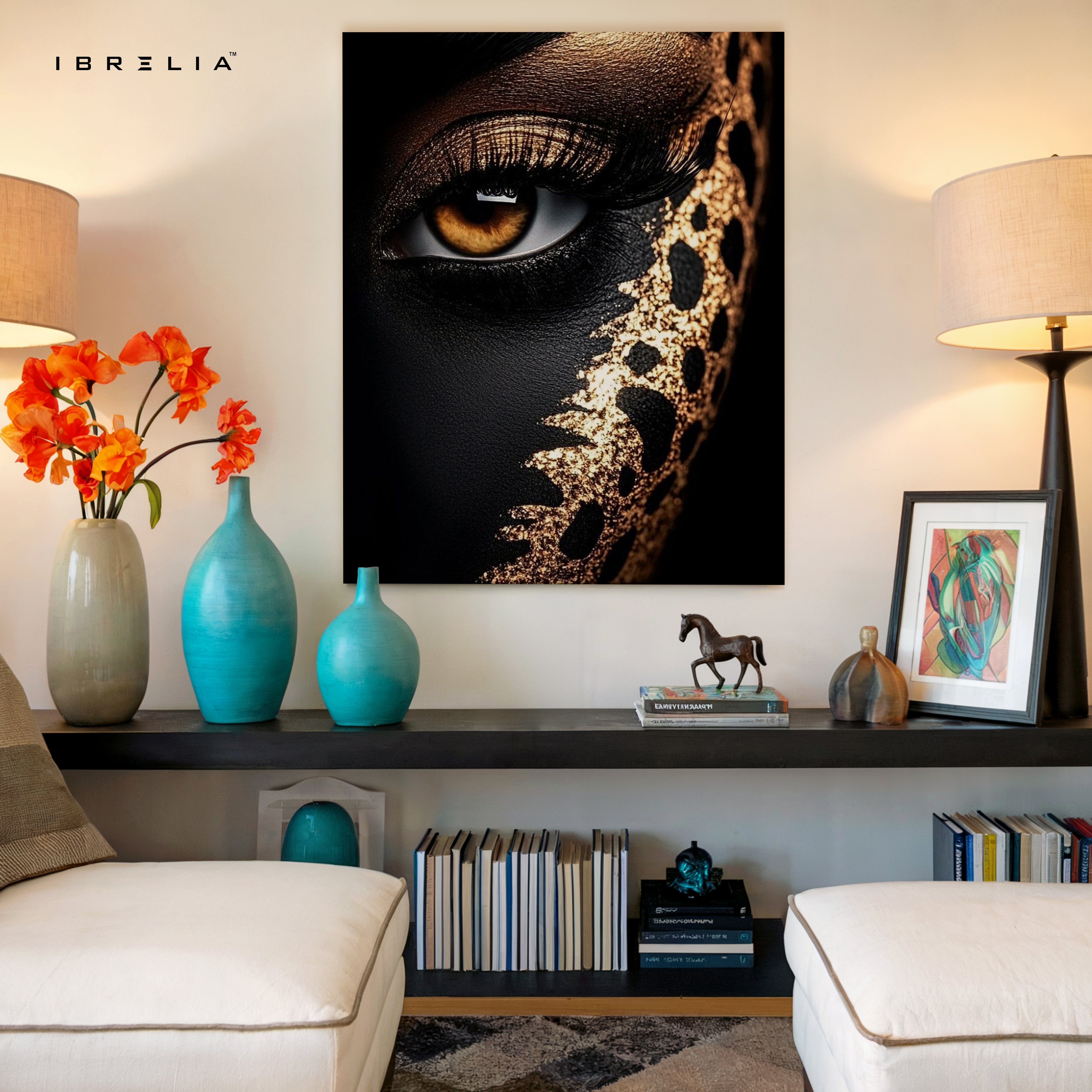 Leopard Gaze Luxury Portrait Art – 4K Ultra Wrap Frame Wall Art in Pakistan | IBRELIA™