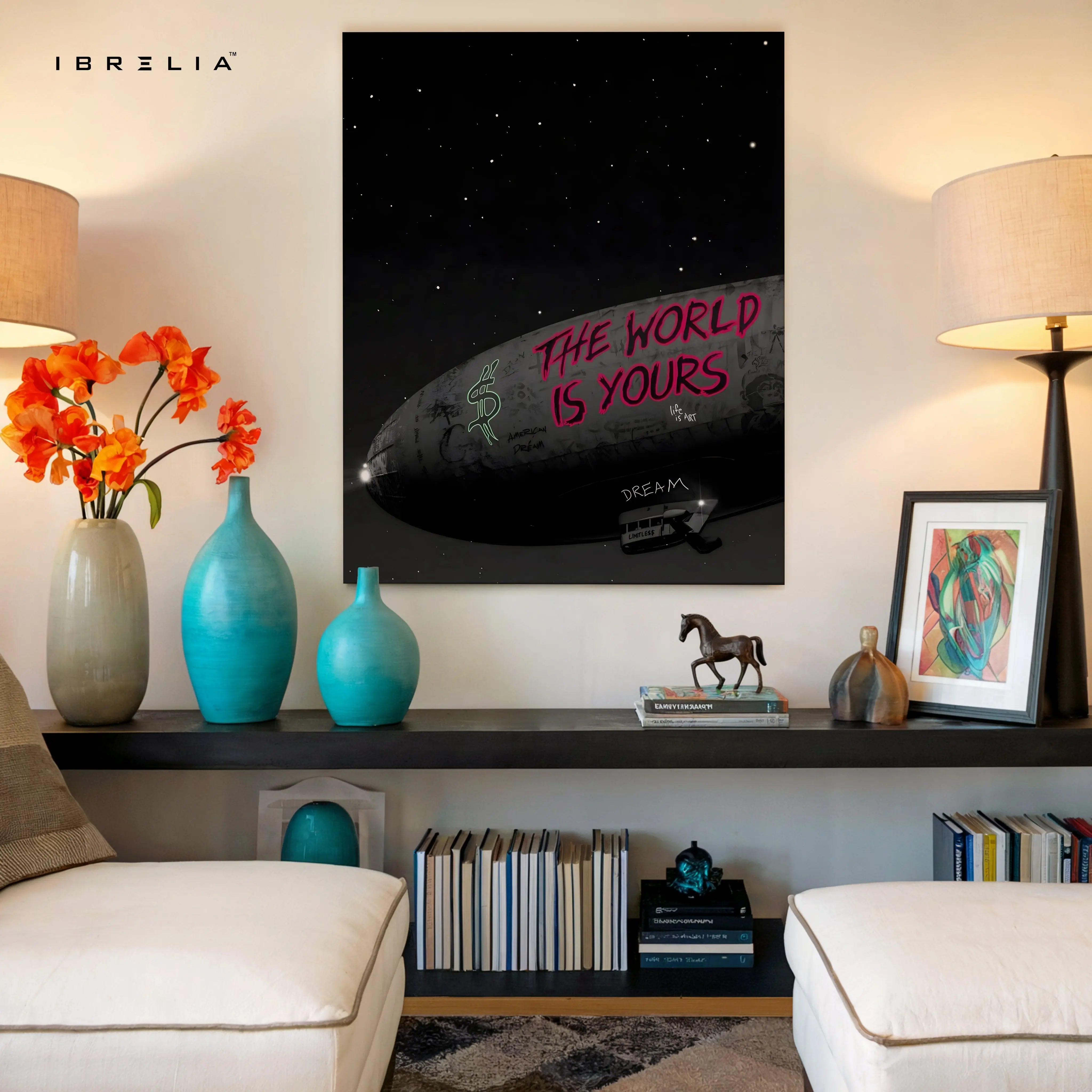 The World Is Yours Graffiti Dream Art – 4K Ultra Wrap Frame Wall Art in Pakistan | IBRELIA™ IBRELIA
