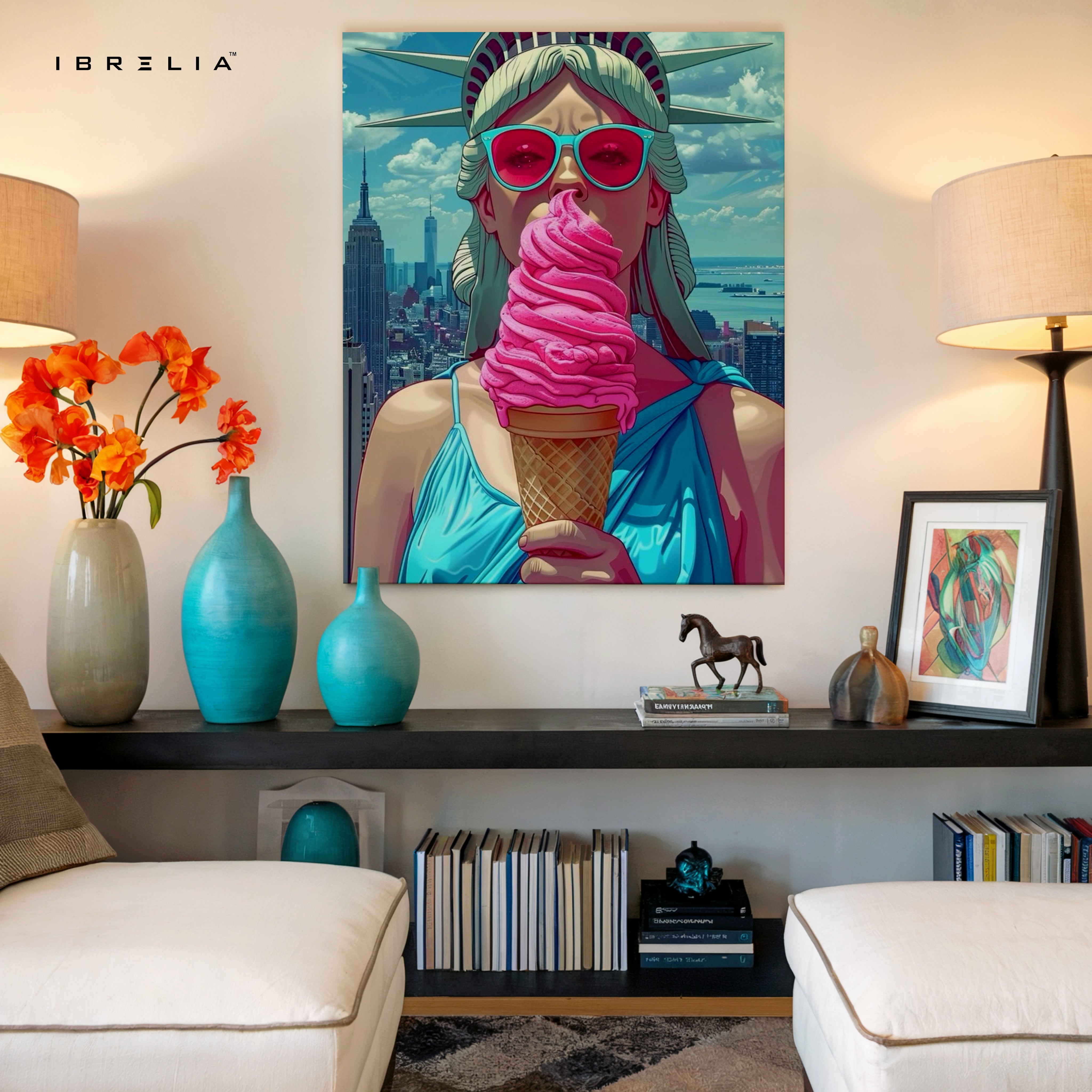 Liberty Pop Aesthetic – 4K Ultra Wrap Frame Pop Art Wall Art | IBRELIA™