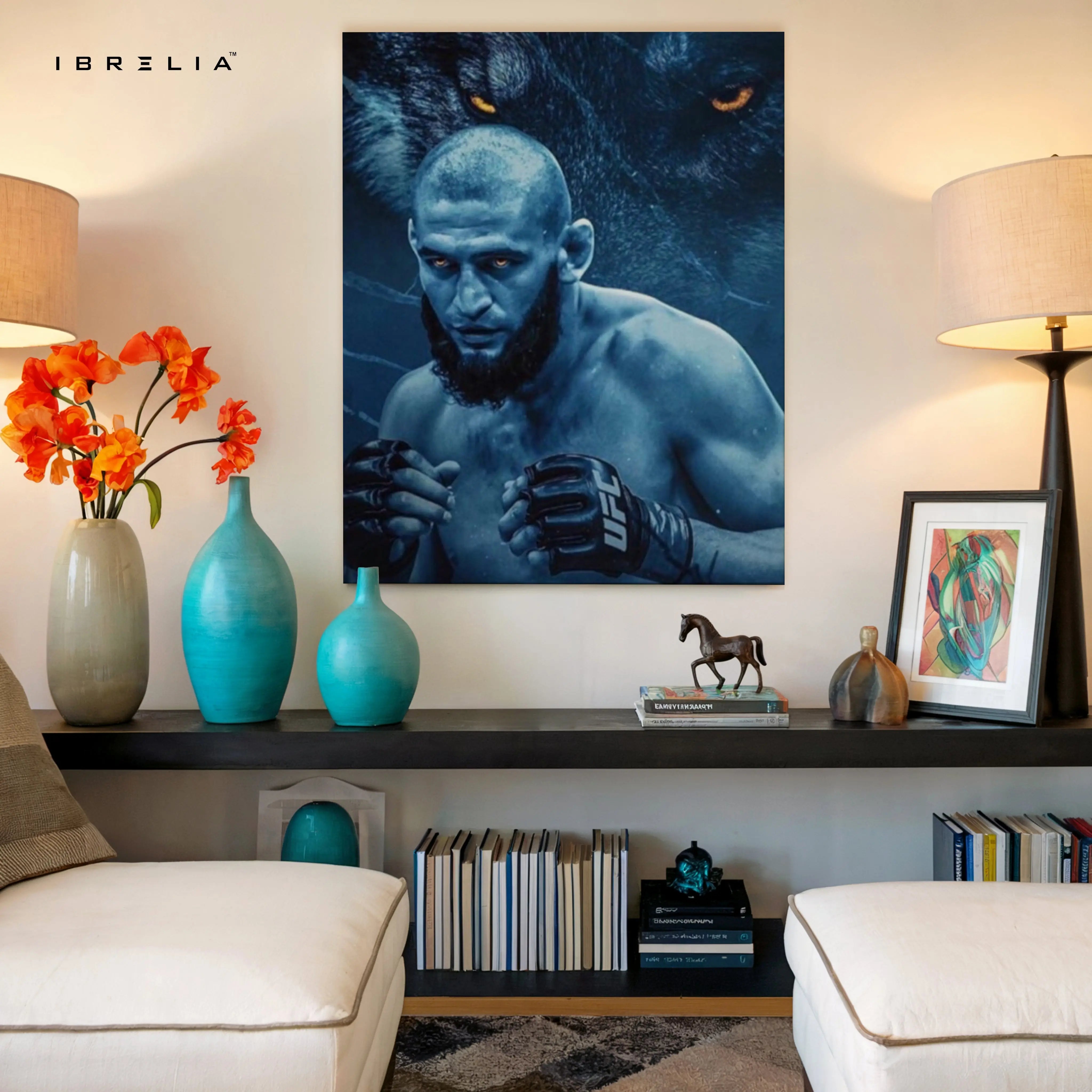Alpha Wolf Fighter Art – 4K Ultra Wrap Frame Wall Art in Pakistan | IBRELIA™ IBRELIA