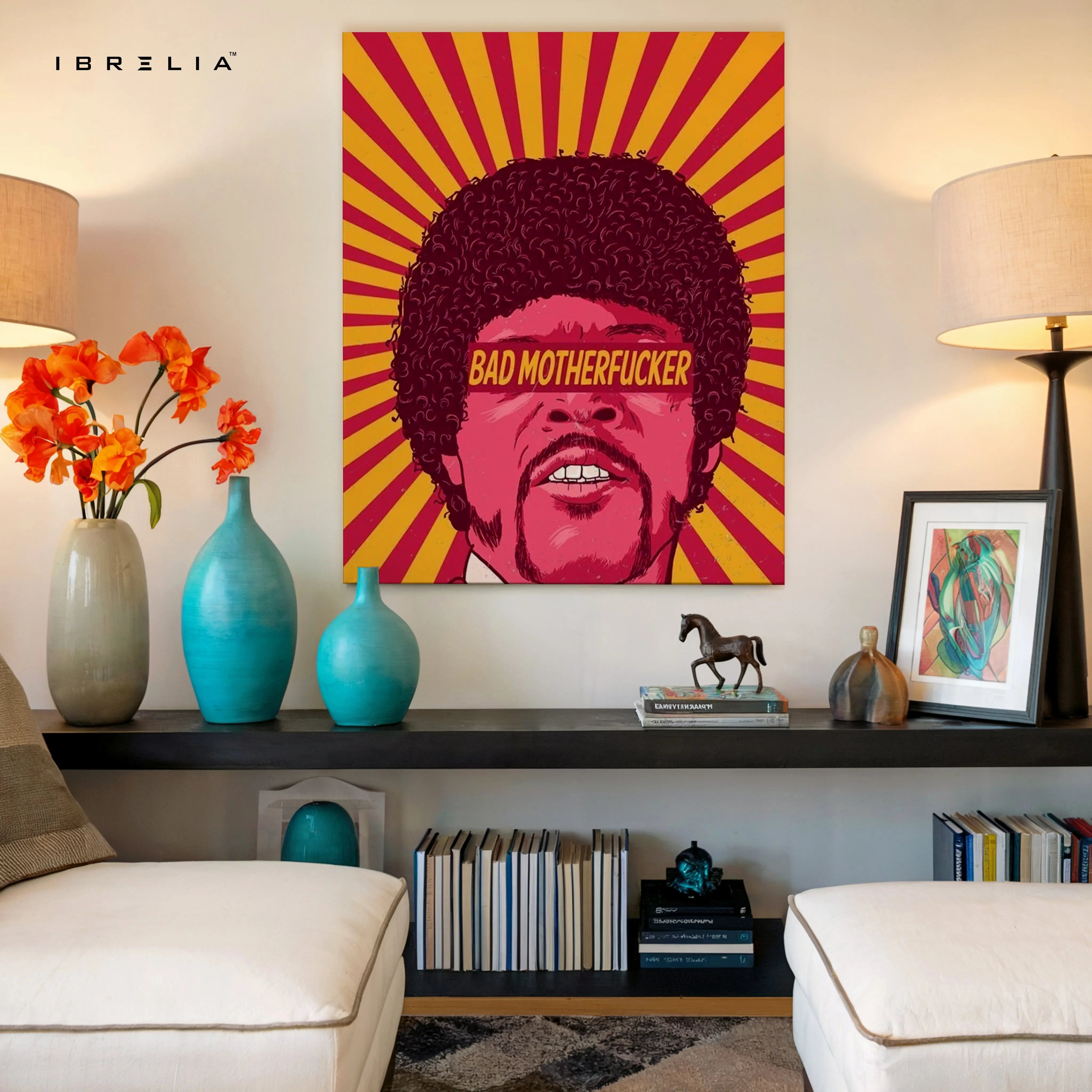 Bad Motherfucker Pop Art – Retro Rebel Icon Wall Art | 4K Ultra Wrap Frame Wall Art in Pakistan | IBRELIA™ IBRELIA