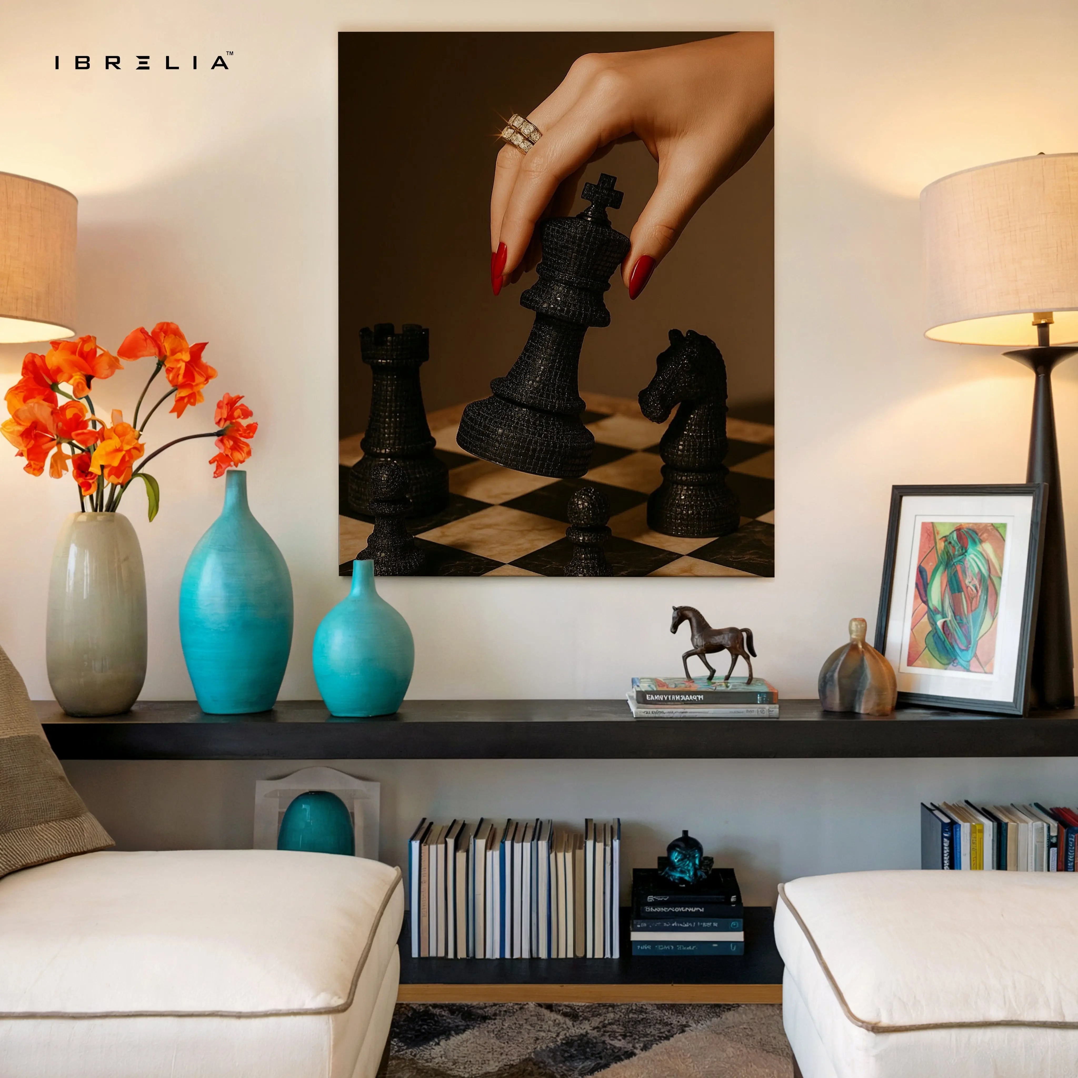 Queen’s Move Strategy Art – 4K Ultra Wrap Frame Wall Art in Pakistan | IBRELIA™ IBRELIA