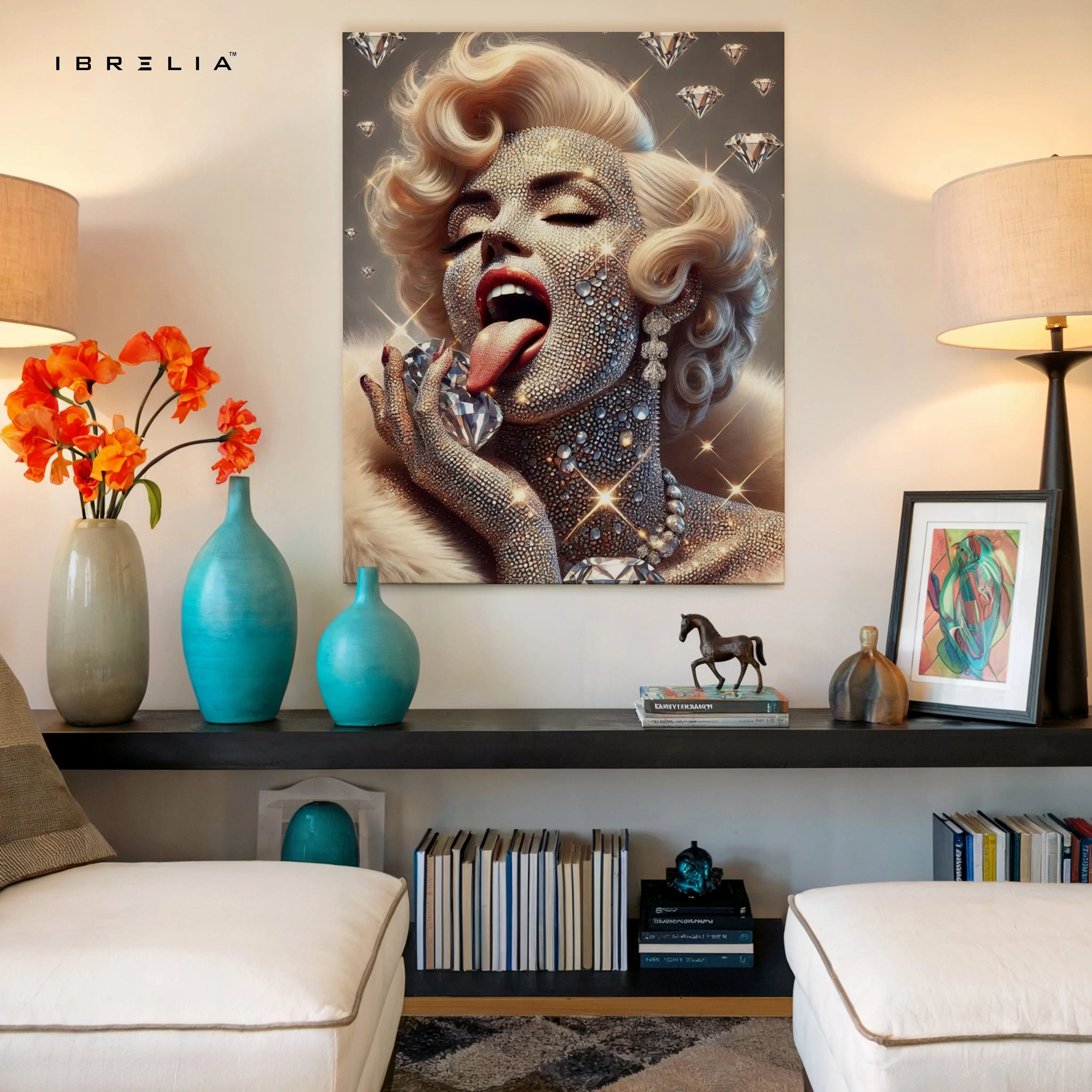Diamond Desire Glamour Art – 4K Ultra Wrap Frame Wall Art in Pakistan | IBRELIA™ IBRELIA