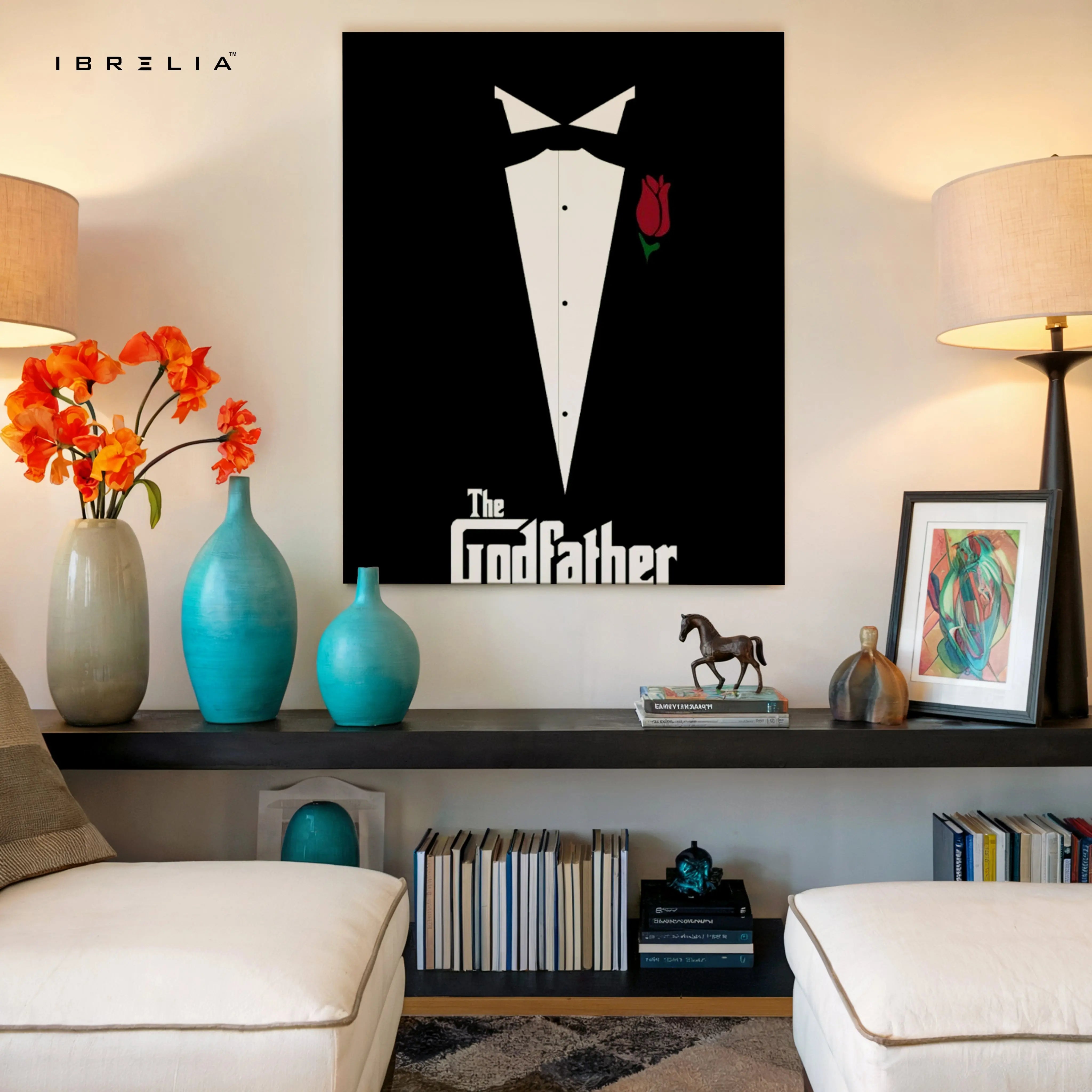 The Godfather Minimal Tuxedo Art – 4K Ultra Wrap Frame Wall Art in Pakistan | IBRELIA™ IBRELIA