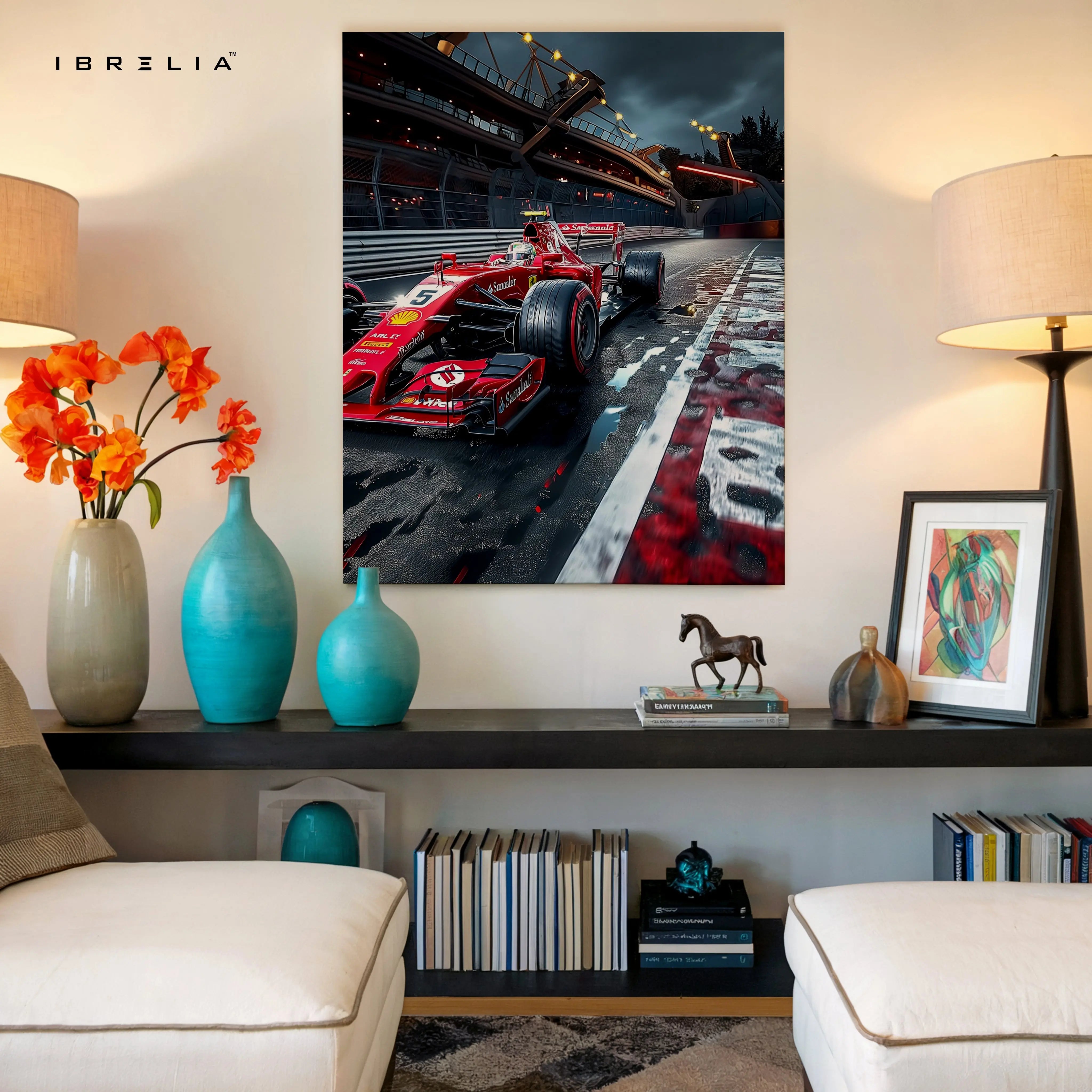 Formula 1 Night Race Speed Art – High-Adrenaline Motorsport Wall Art | 4K Ultra Wrap Frame Wall Art in Pakistan | IBRELIA™ IBRELIA