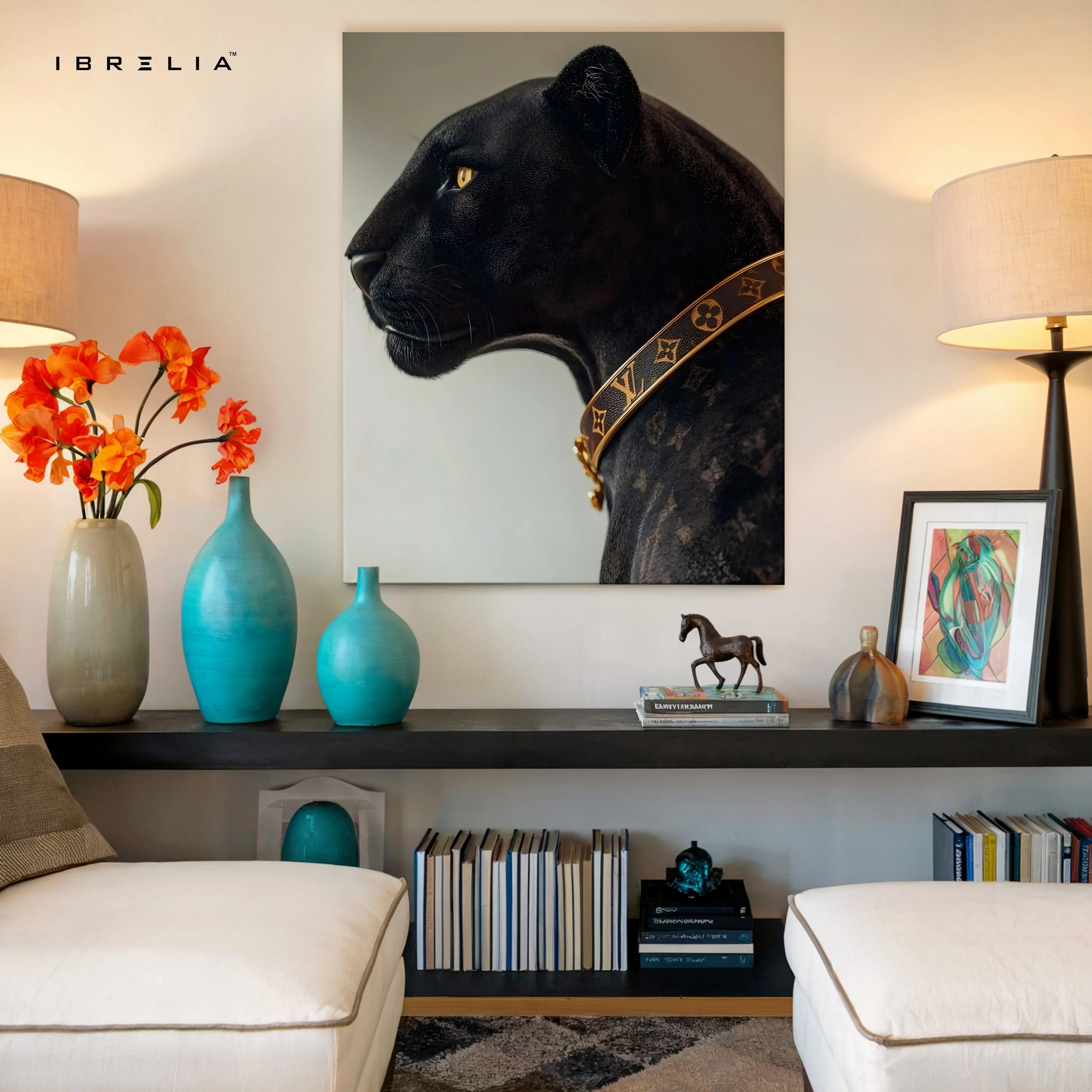 Luxury Black Panther Art – 4K Ultra Wrap Frame Wall Art in Pakistan | IBRELIA™ IBRELIA