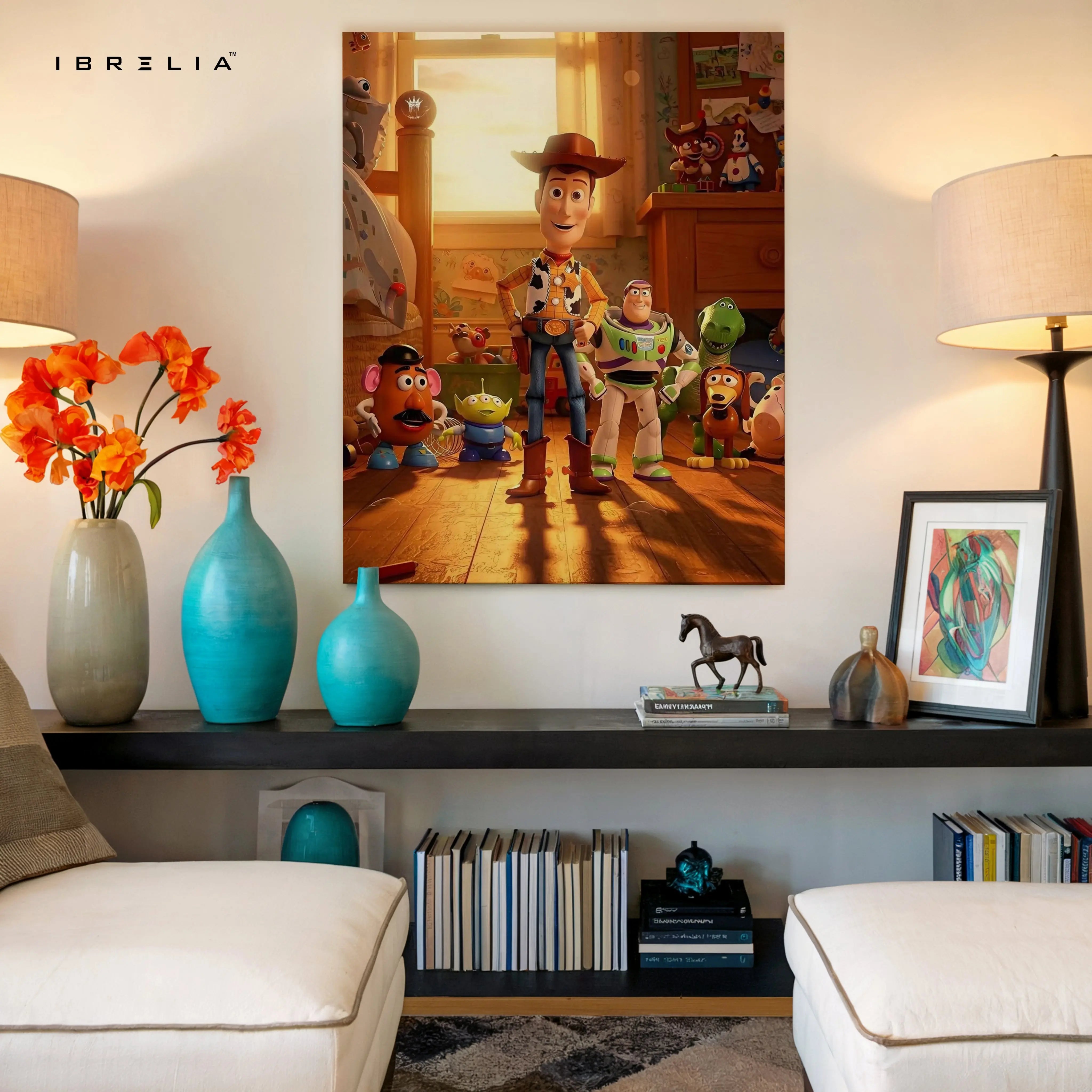 Toy Room Legends – Animated Friendship Pop Culture Art | 4K Ultra Wrap Frame Wall Art in Pakistan | IBRELIA™ IBRELIA