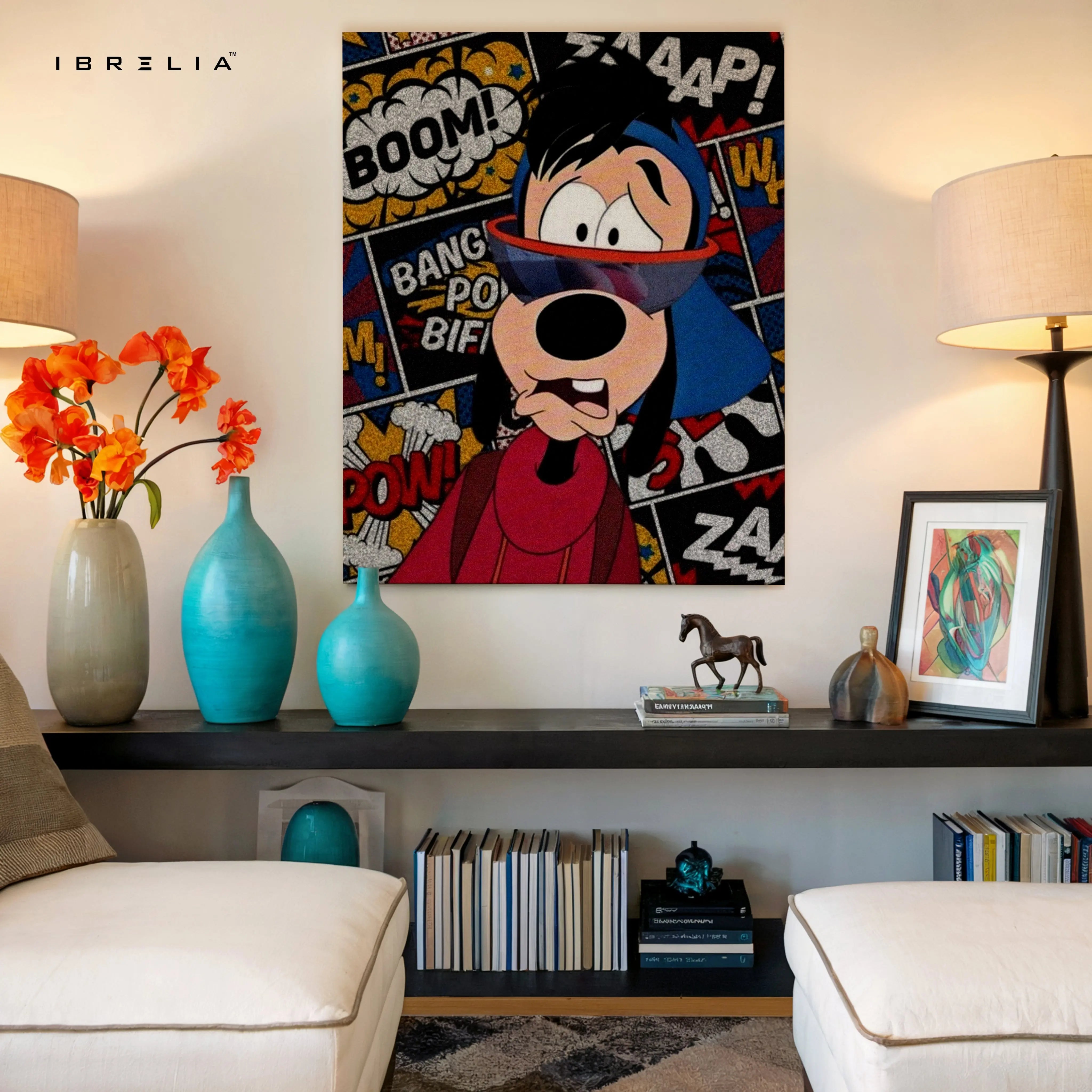 Street Pop Goofy – Comic Graffiti Character Art | 4K Ultra Wrap Frame Wall Art in Pakistan | IBRELIA™ IBRELIA